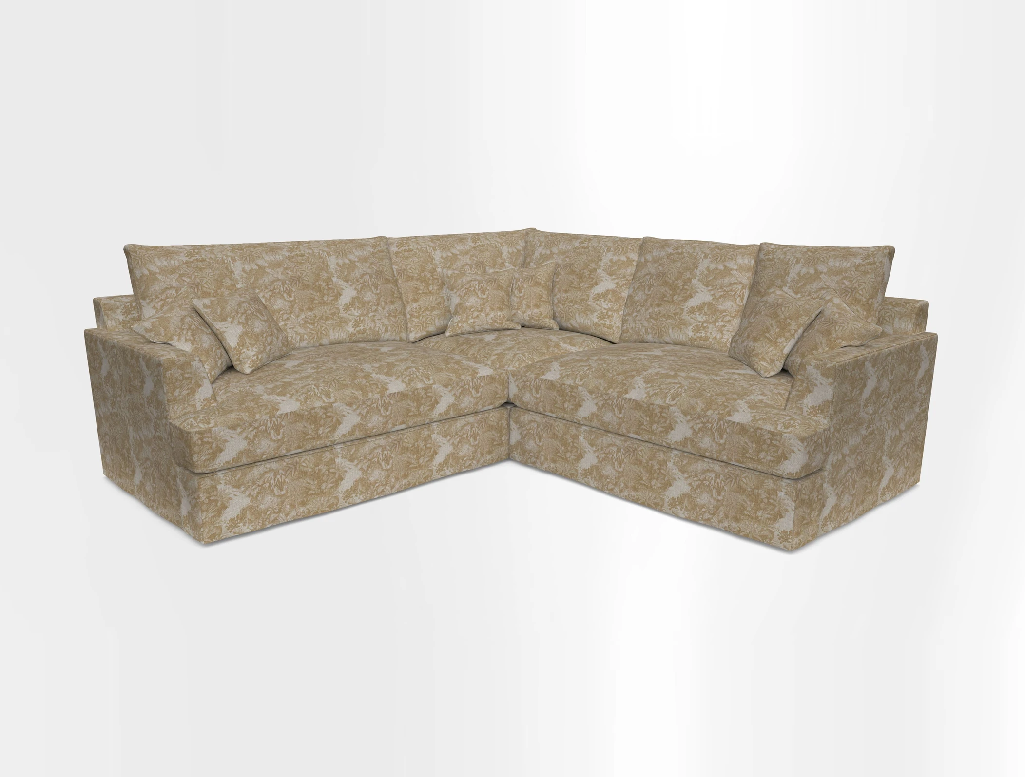 Slingsby Small Fitted Cover Corner Unit LHF & RHF in Two Tone Plain Biscuit.  Loose cover version available