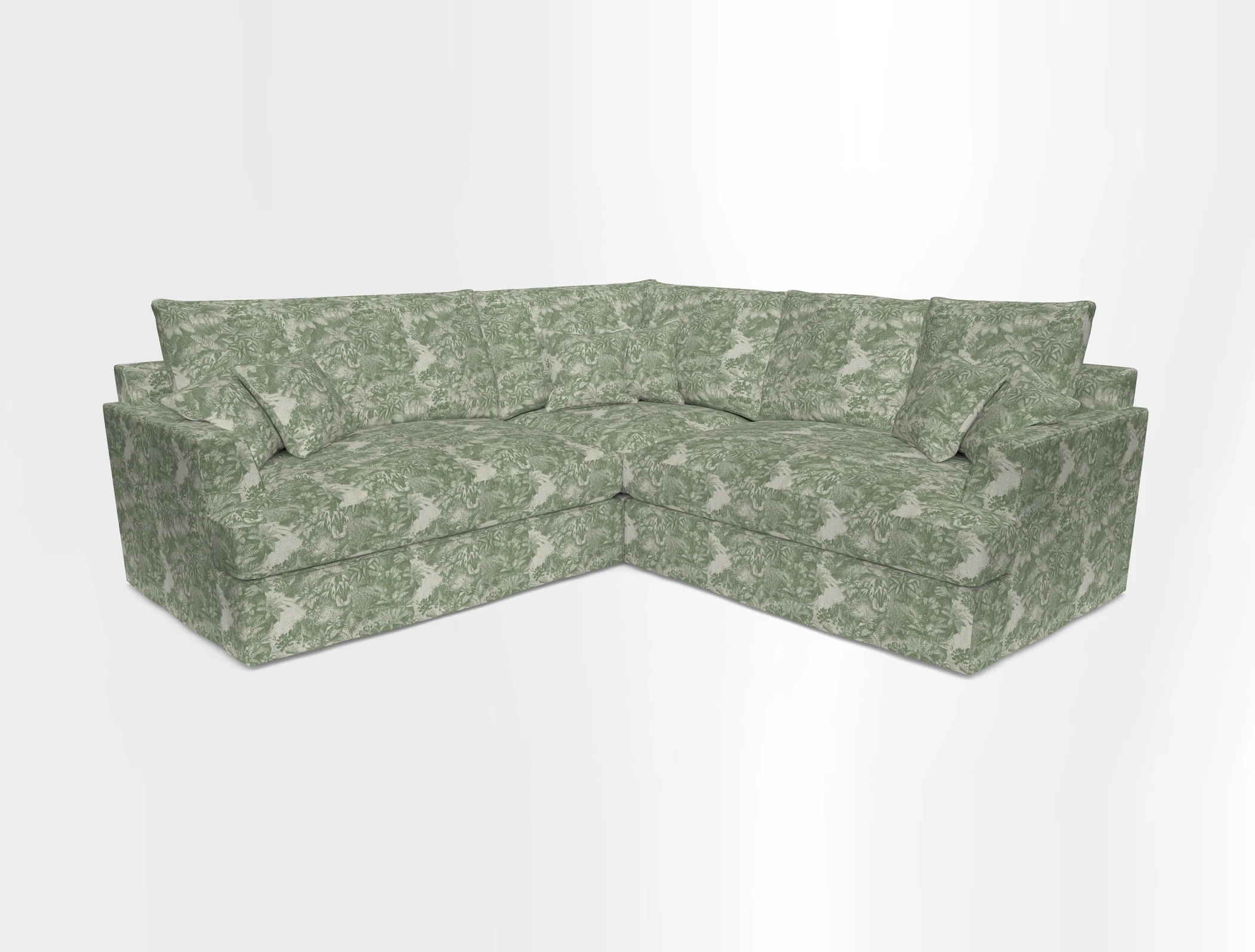 Slingsby Small Fitted Cover Corner Unit LHF & RHF in Two Tone Plain Biscuit.  Loose cover version available
