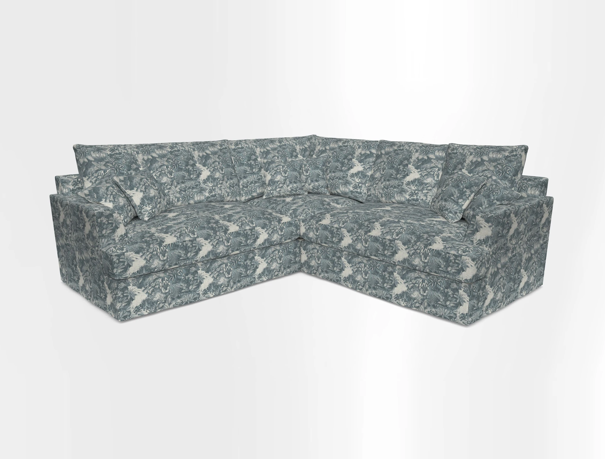 Slingsby Small Fitted Cover Corner Unit LHF & RHF in Two Tone Plain Biscuit.  Loose cover version available