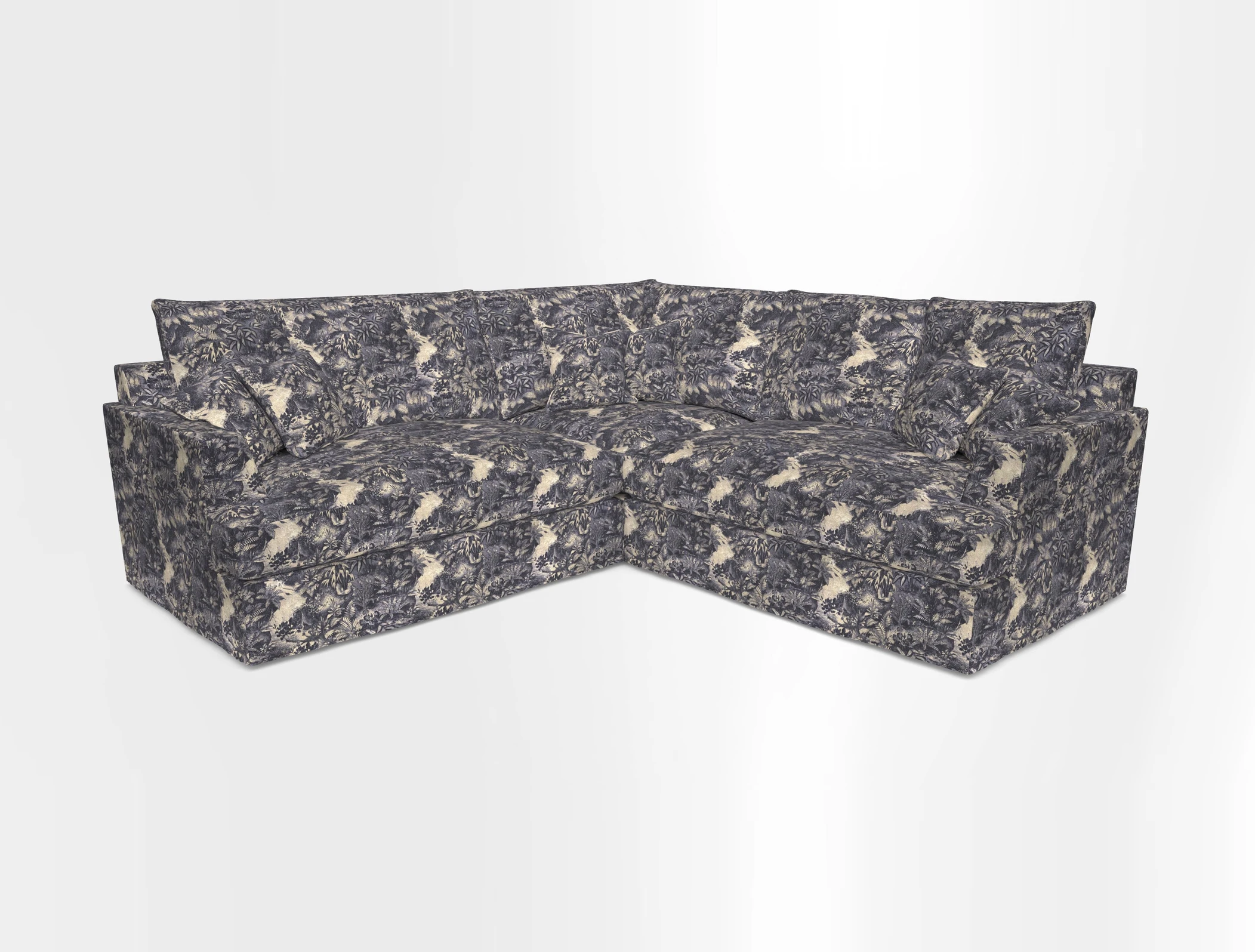 Slingsby Small Fitted Cover Corner Unit LHF & RHF in Two Tone Plain Biscuit.  Loose cover version available