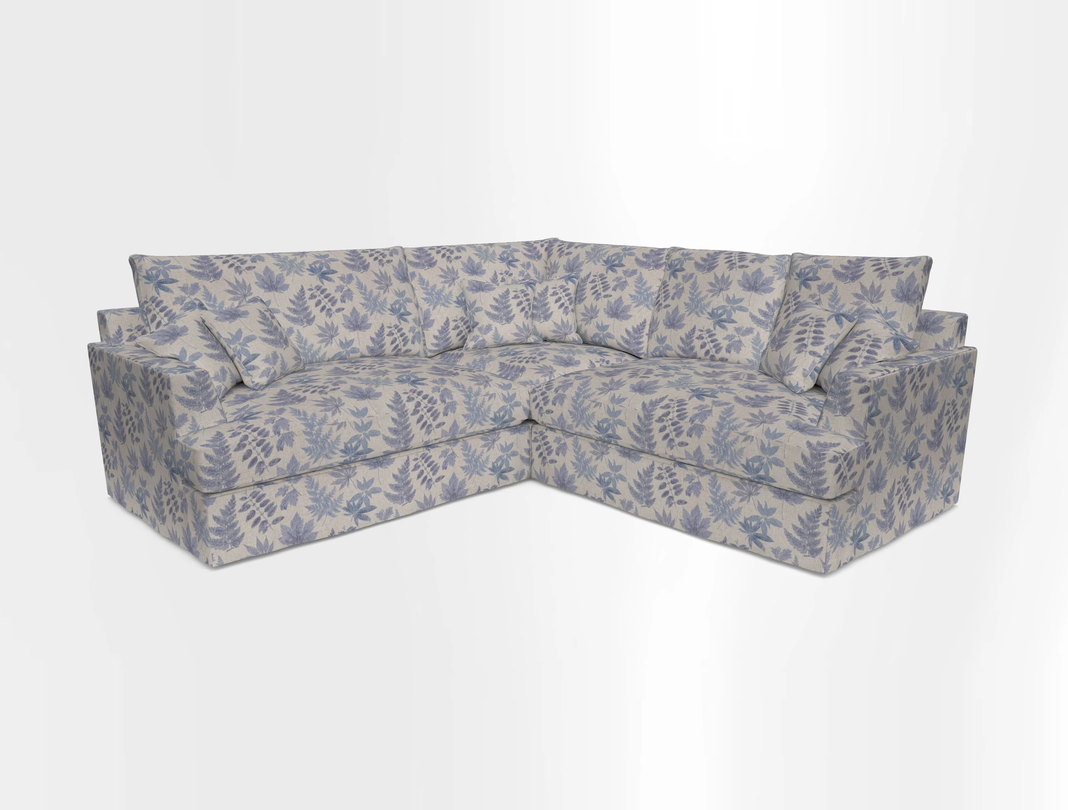 Slingsby Small Fitted Cover Corner Unit LHF & RHF in Two Tone Plain Biscuit.  Loose cover version available