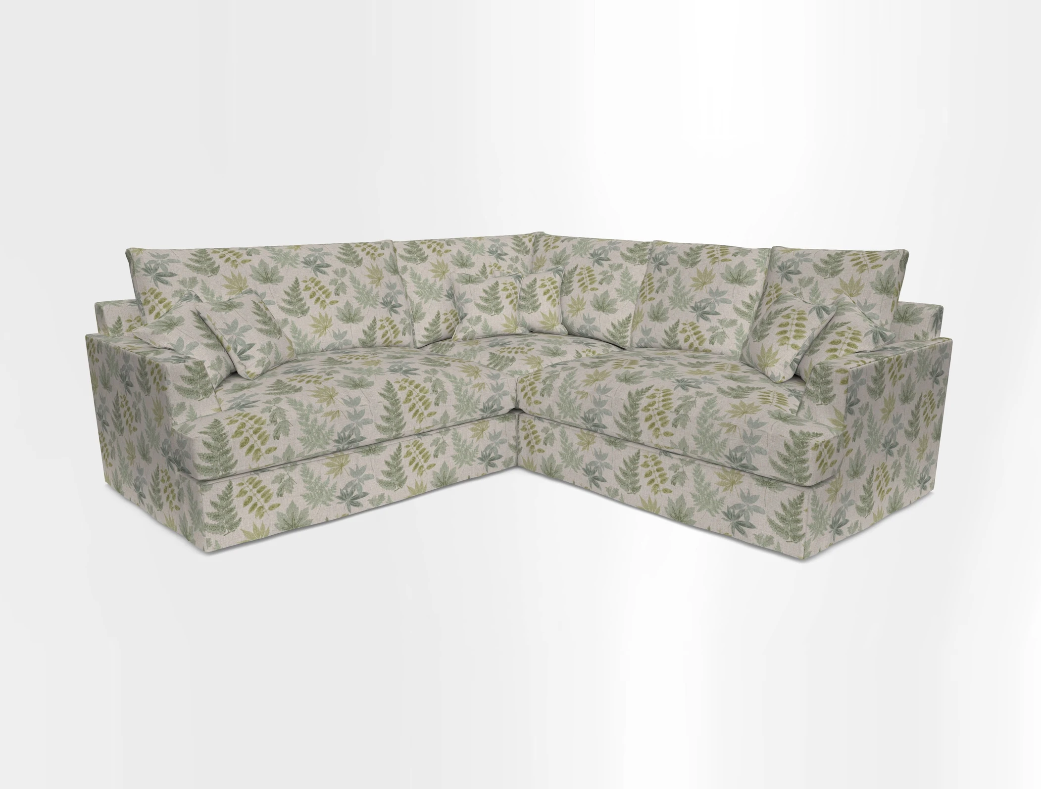 Slingsby Small Fitted Cover Corner Unit LHF & RHF in Two Tone Plain Biscuit.  Loose cover version available