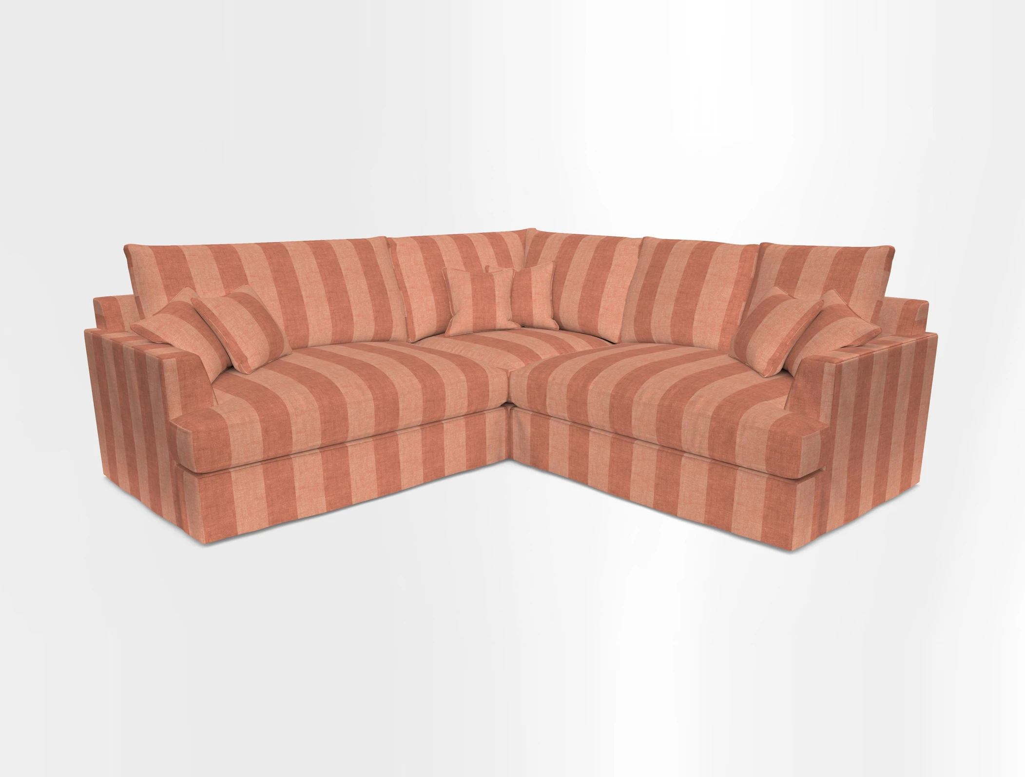 Slingsby Small Fitted Cover Corner Unit LHF & RHF in Two Tone Plain Biscuit.  Loose cover version available