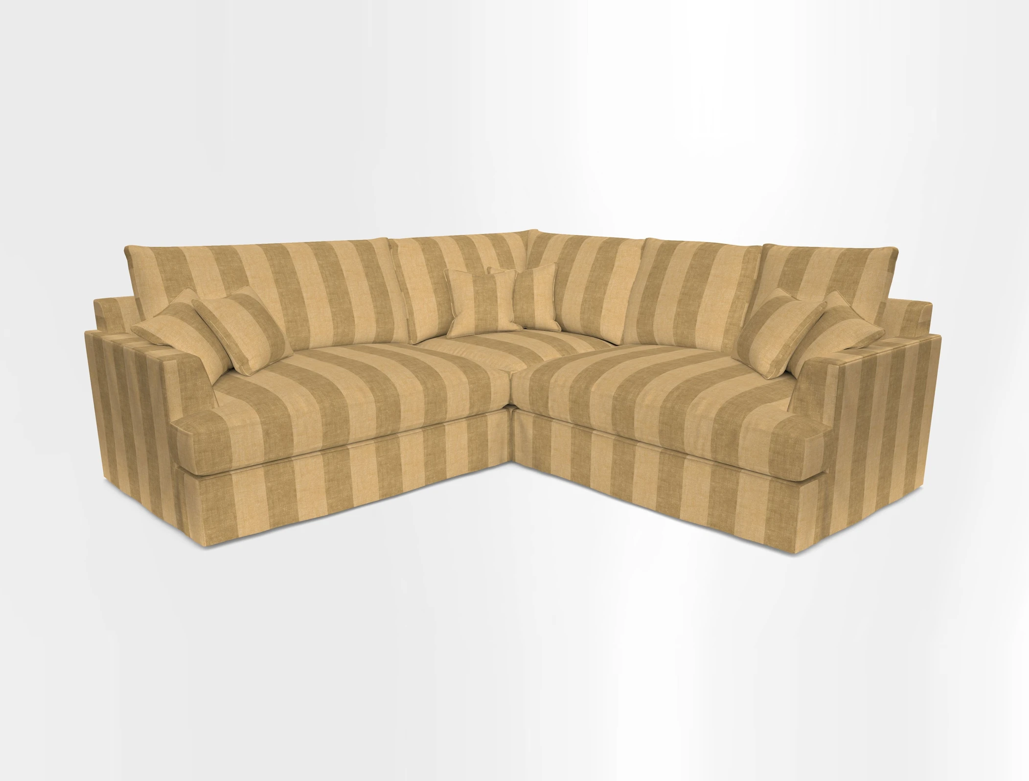 Slingsby Small Fitted Cover Corner Unit LHF & RHF in Two Tone Plain Biscuit.  Loose cover version available