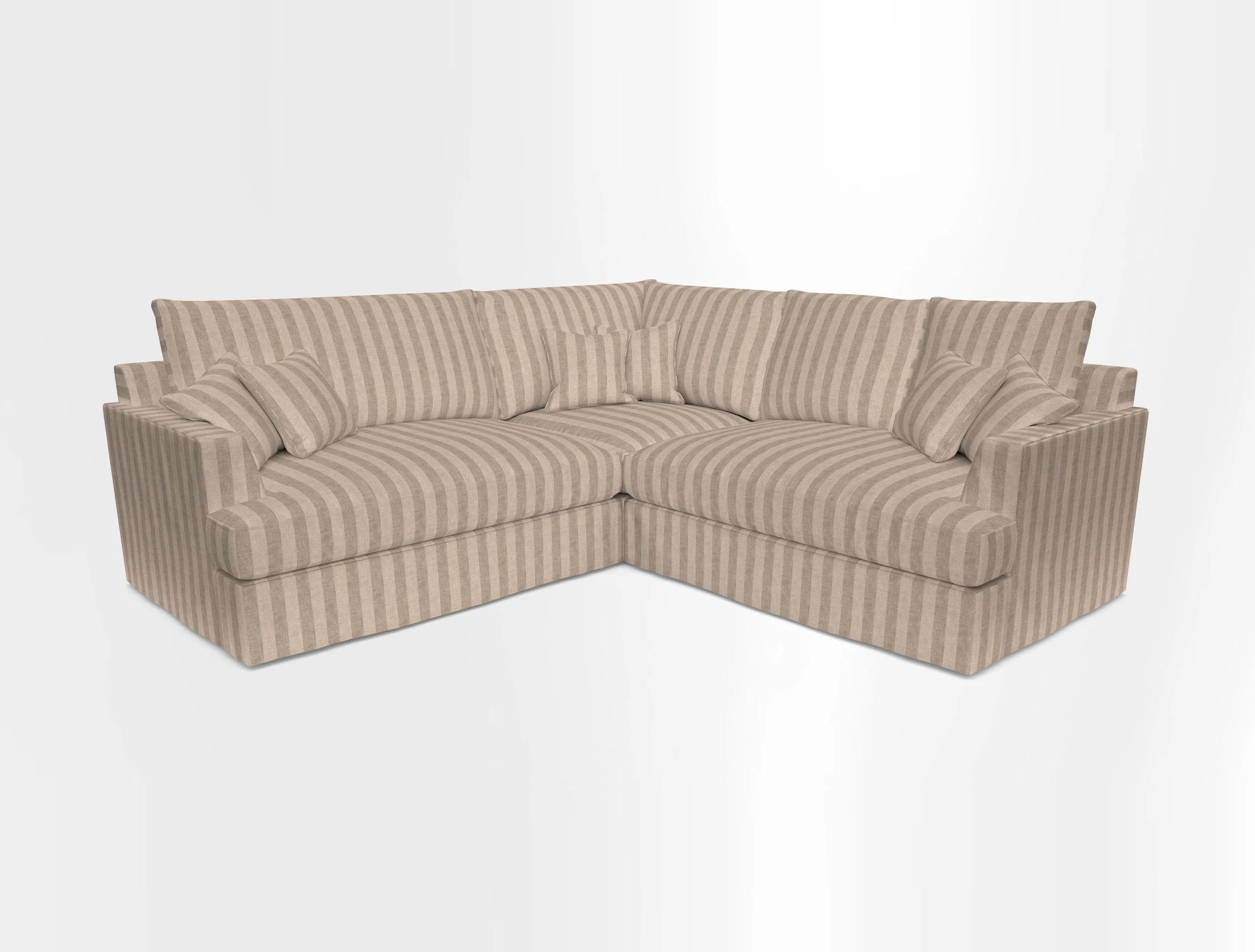 Slingsby Small Fitted Cover Corner Unit LHF & RHF in Two Tone Plain Biscuit.  Loose cover version available