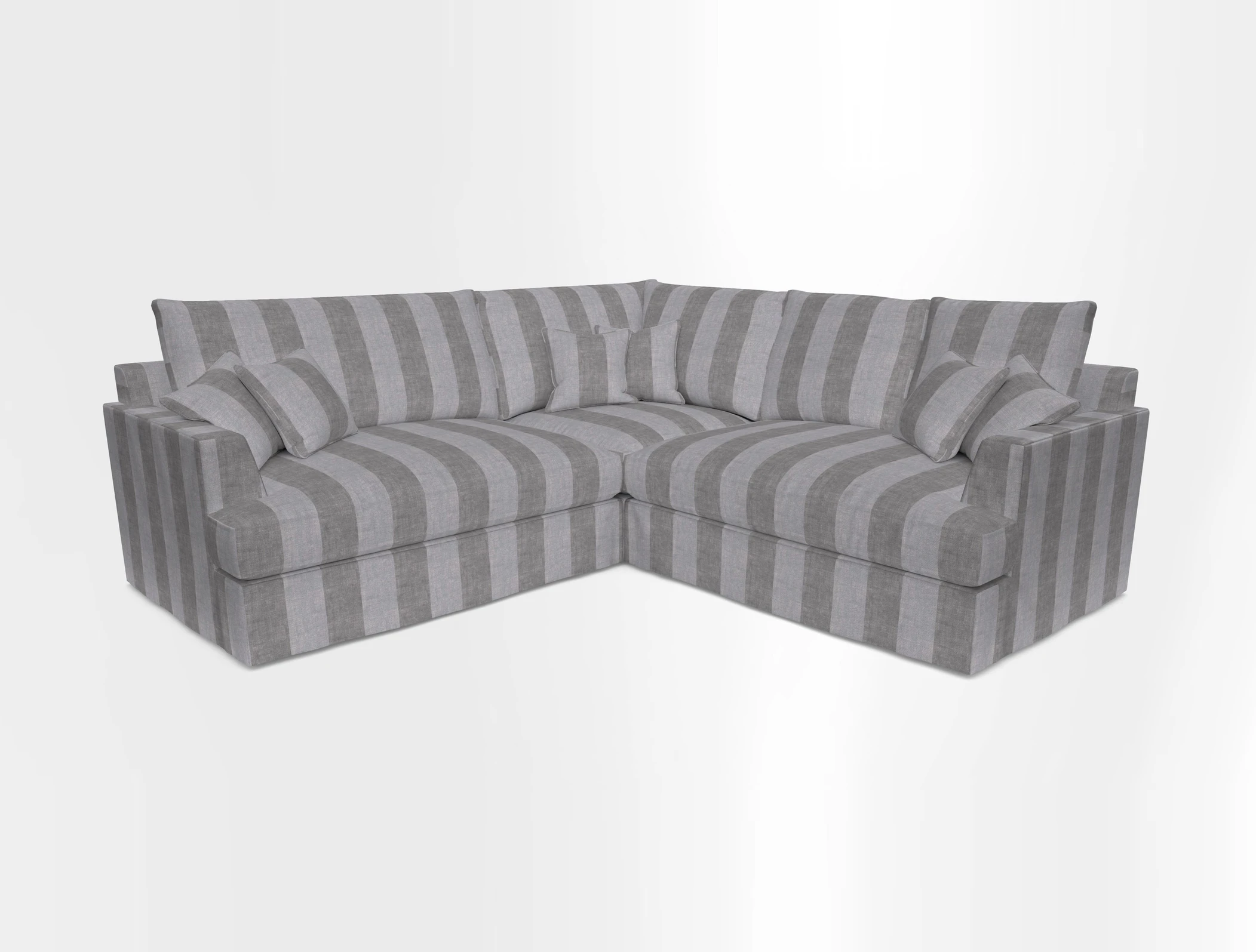 Slingsby Small Fitted Cover Corner Unit LHF & RHF in Two Tone Plain Biscuit.  Loose cover version available