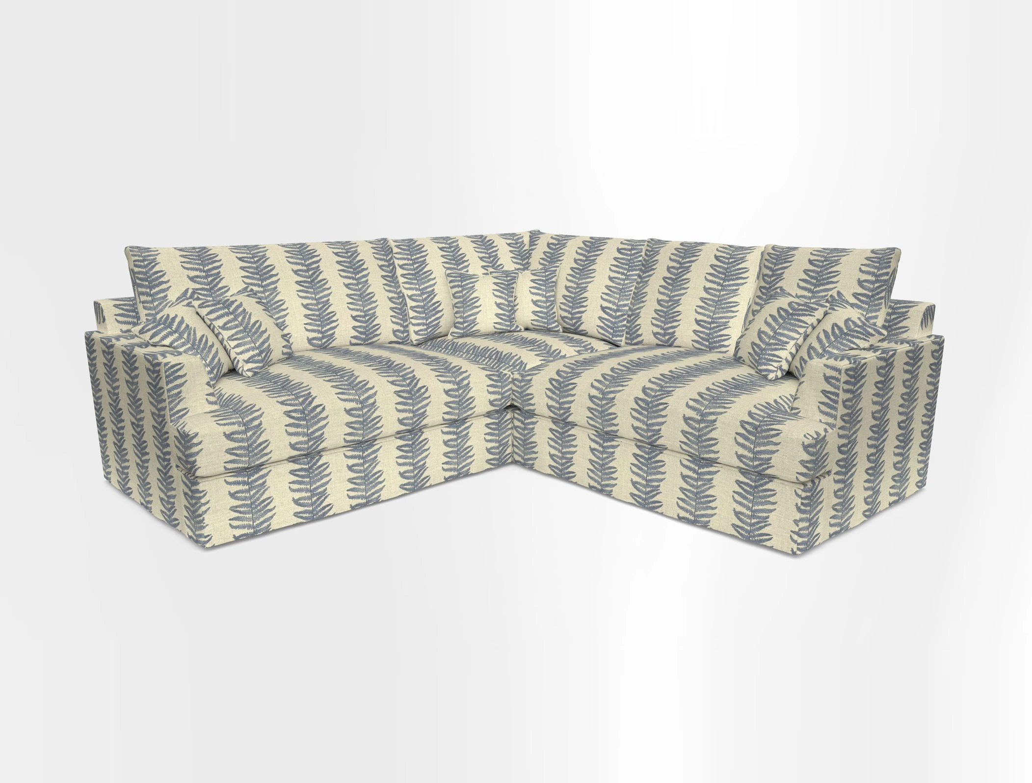 Slingsby Small Fitted Cover Corner Unit LHF & RHF in Two Tone Plain Biscuit.  Loose cover version available