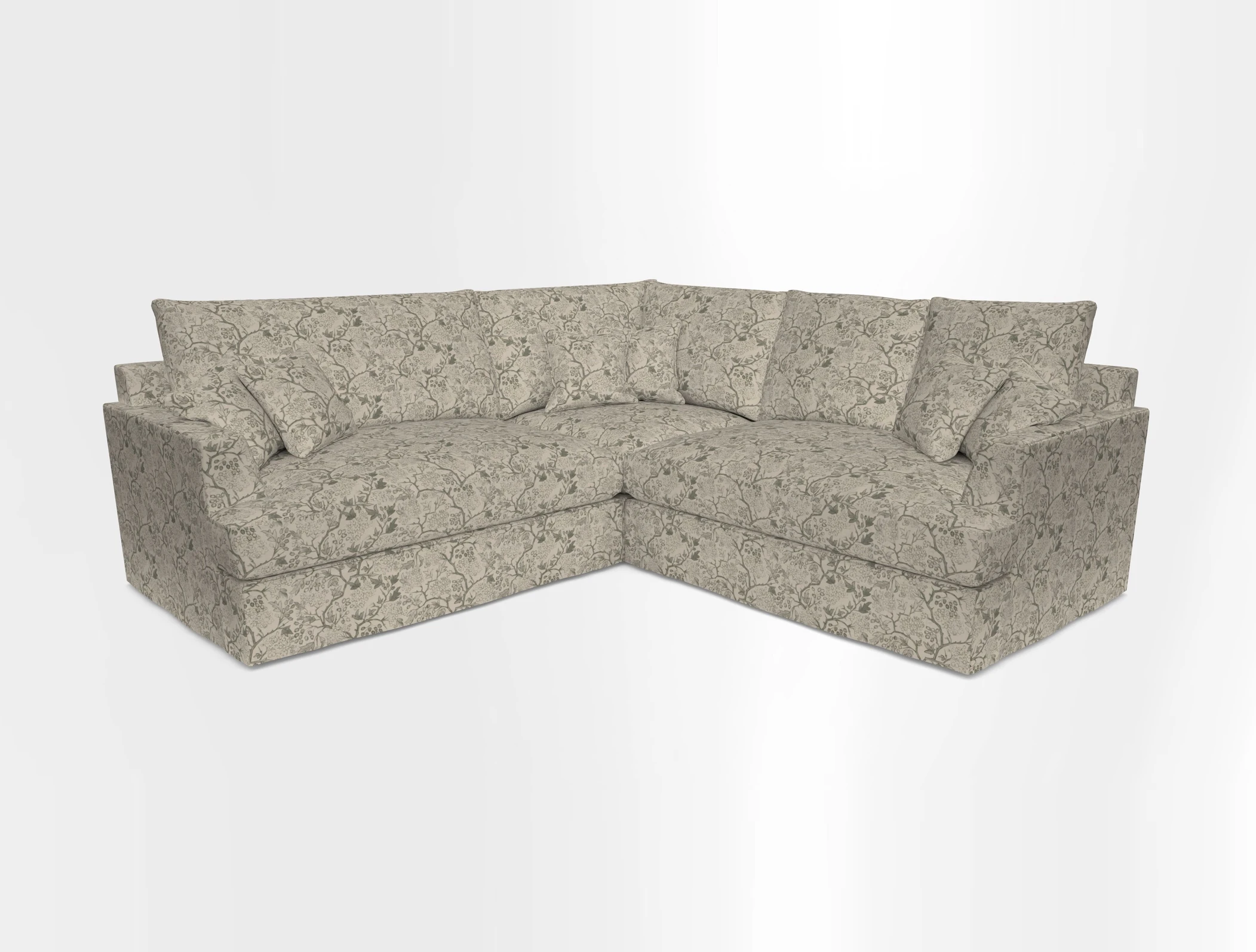 Slingsby Small Fitted Cover Corner Unit LHF & RHF in Two Tone Plain Biscuit.  Loose cover version available