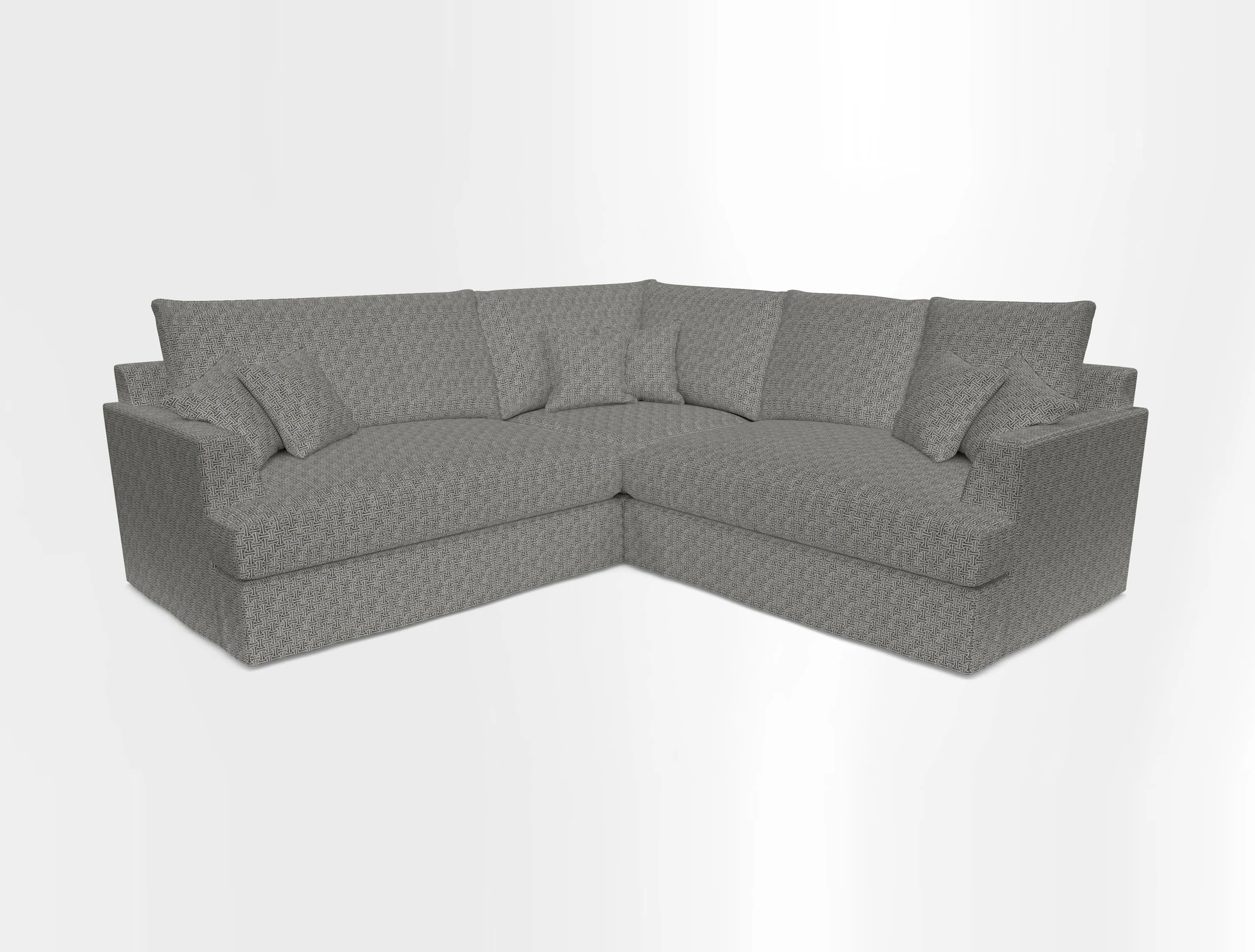Slingsby Small Fitted Cover Corner Unit LHF & RHF in Two Tone Plain Biscuit.  Loose cover version available