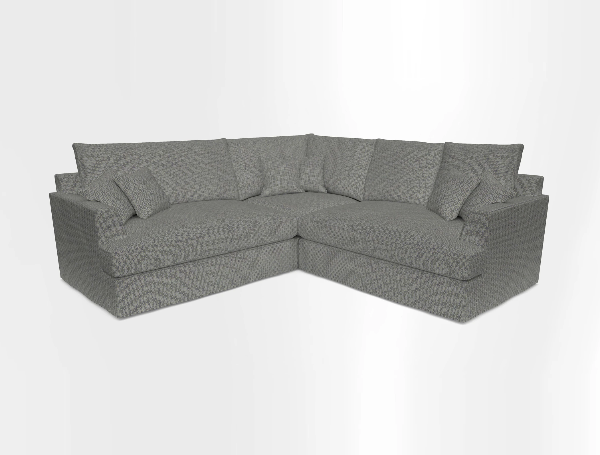 Slingsby Small Fitted Cover Corner Unit LHF & RHF in Two Tone Plain Biscuit.  Loose cover version available