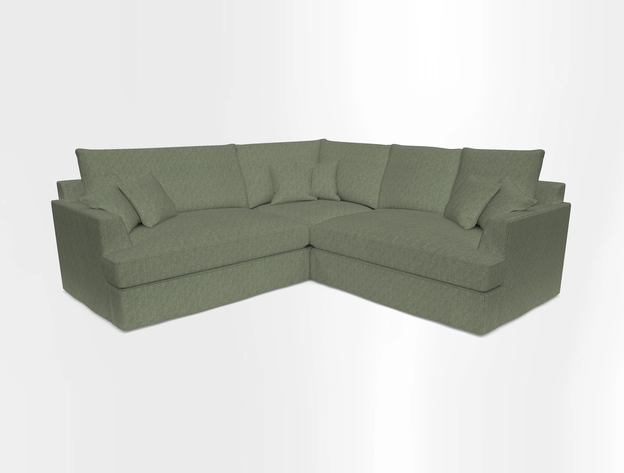 Slingsby Small Fitted Cover Corner Unit LHF & RHF in Two Tone Plain Biscuit.  Loose cover version available