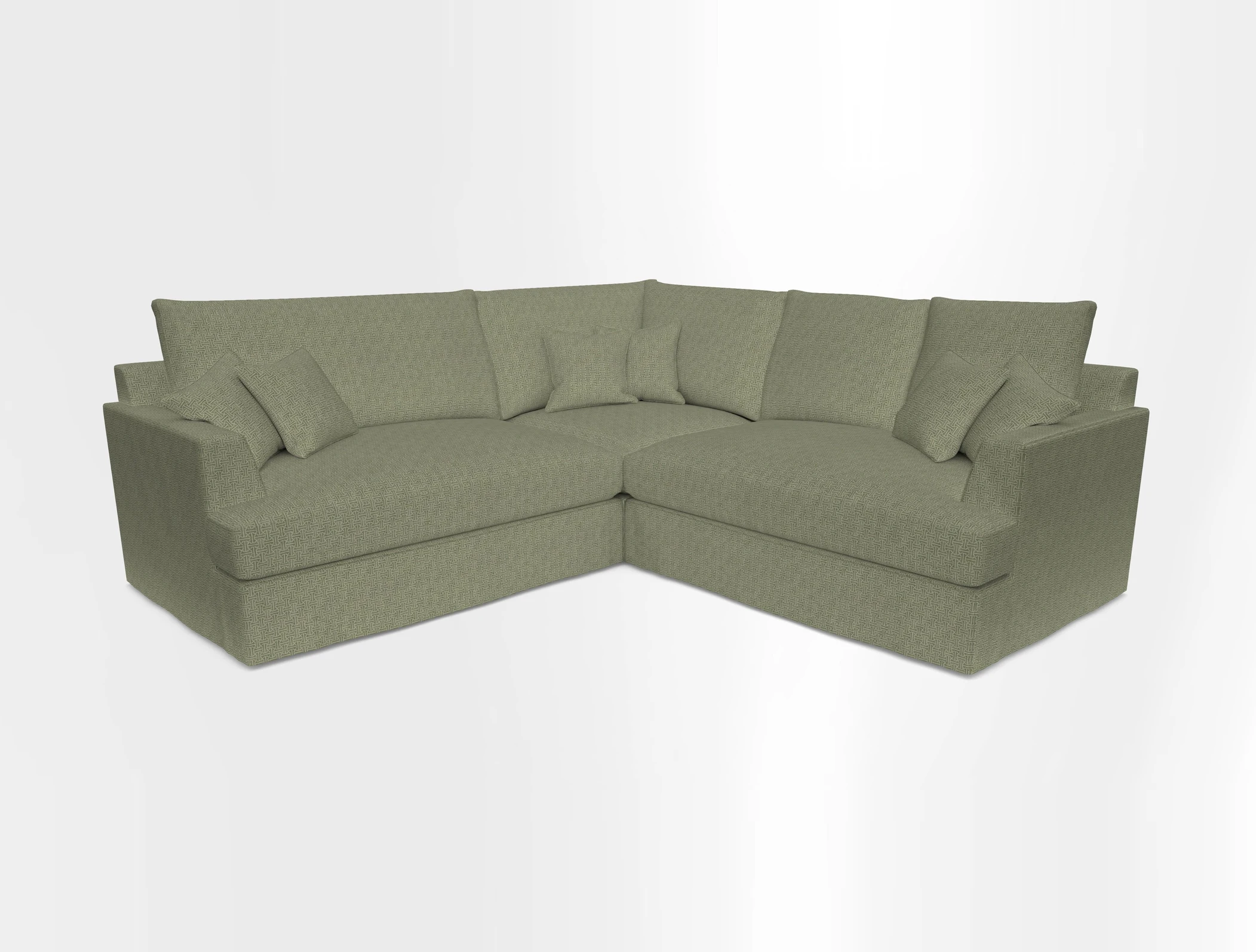 Slingsby Small Fitted Cover Corner Unit LHF & RHF in Two Tone Plain Biscuit.  Loose cover version available