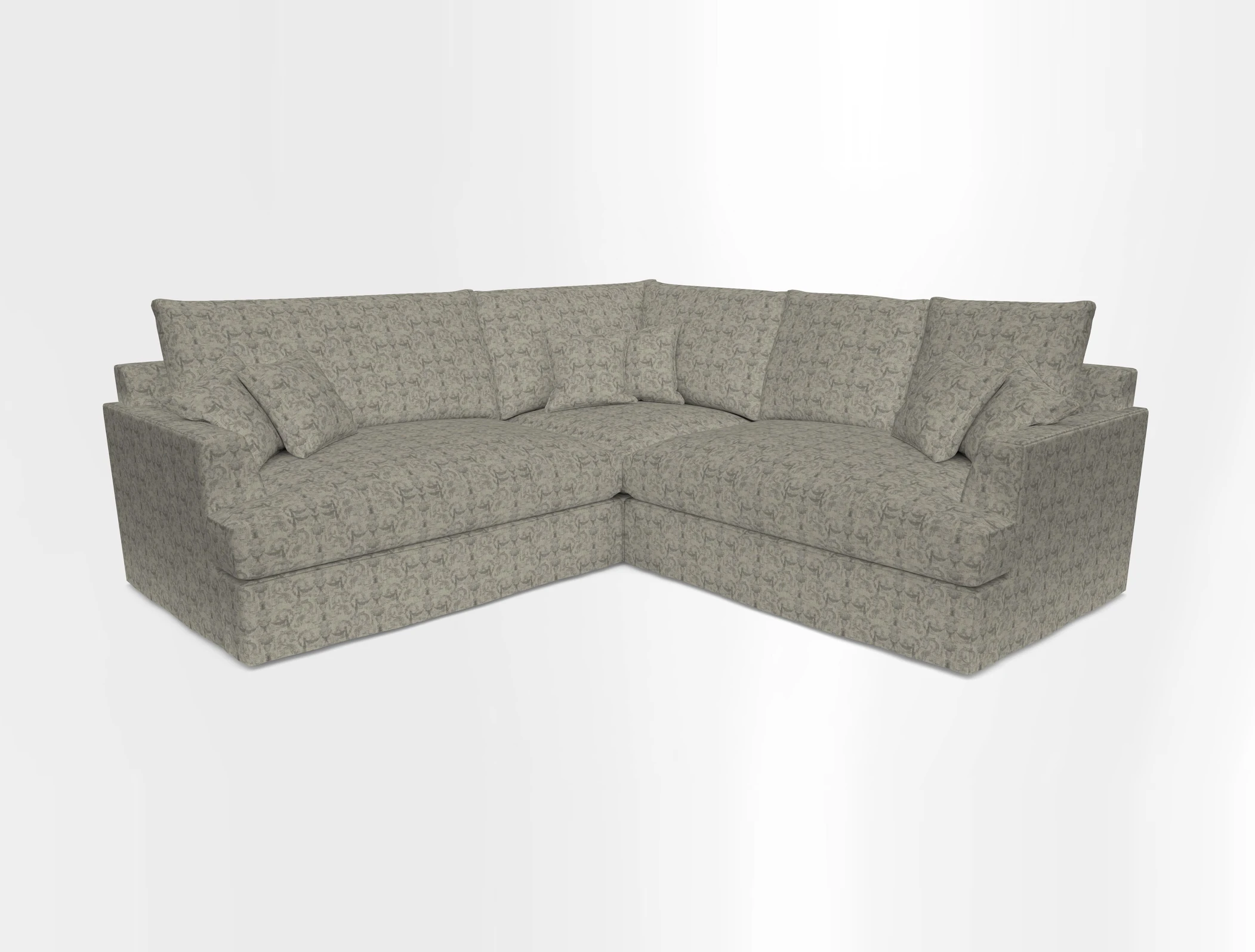 Slingsby Small Fitted Cover Corner Unit LHF & RHF in Two Tone Plain Biscuit.  Loose cover version available