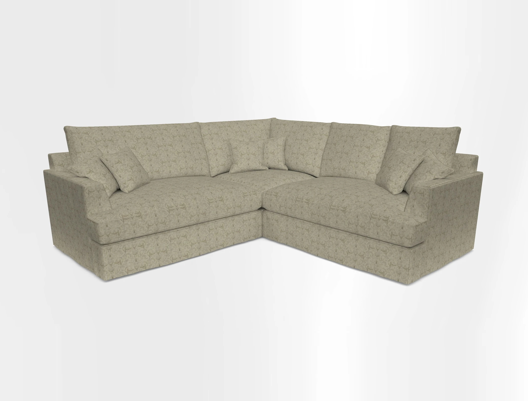 Slingsby Small Fitted Cover Corner Unit LHF & RHF in Two Tone Plain Biscuit.  Loose cover version available