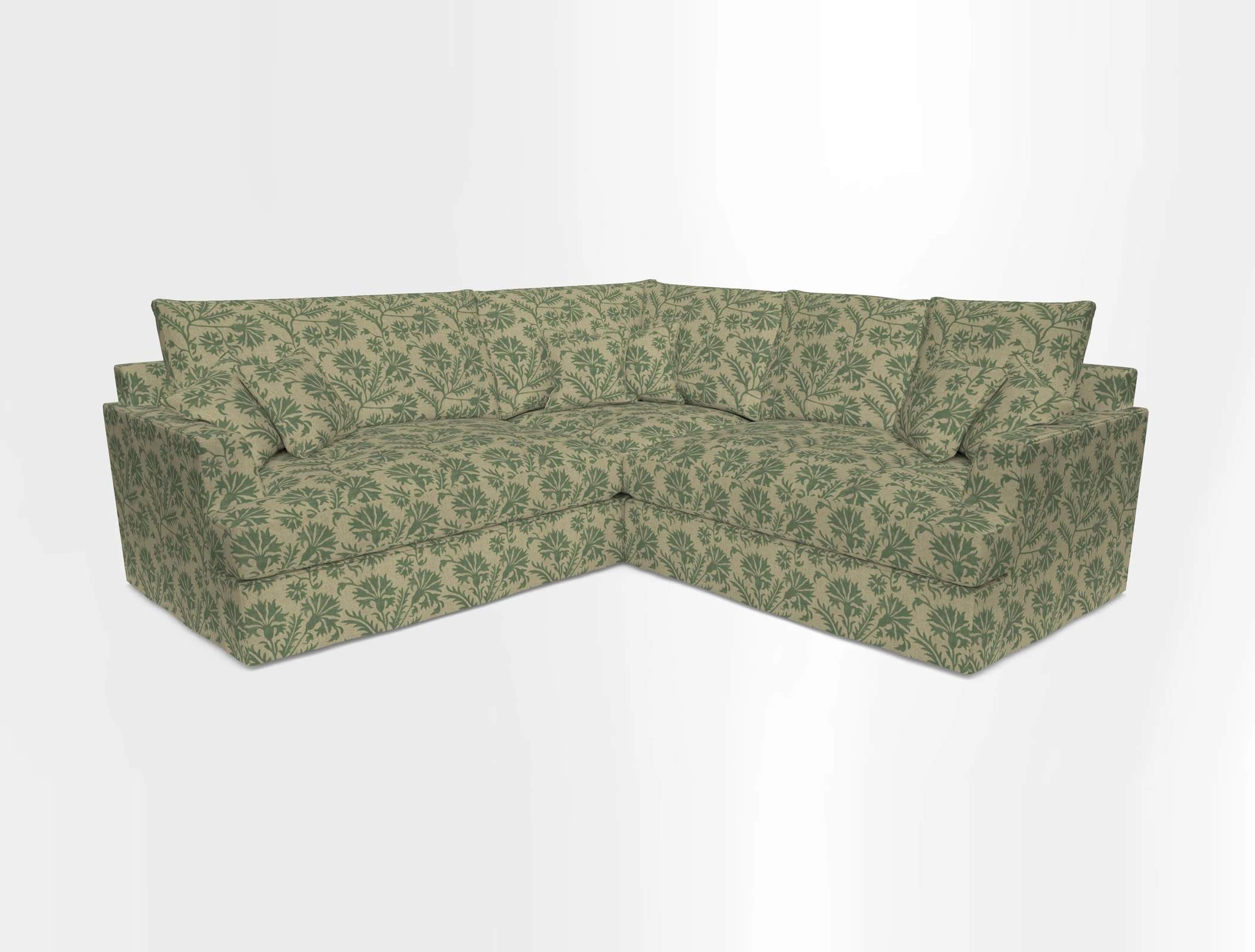 Slingsby Small Fitted Cover Corner Unit LHF & RHF in Two Tone Plain Biscuit.  Loose cover version available