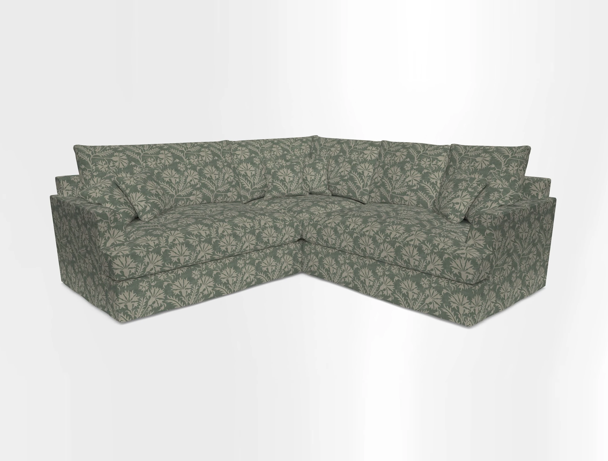Slingsby Small Fitted Cover Corner Unit LHF & RHF in Two Tone Plain Biscuit.  Loose cover version available