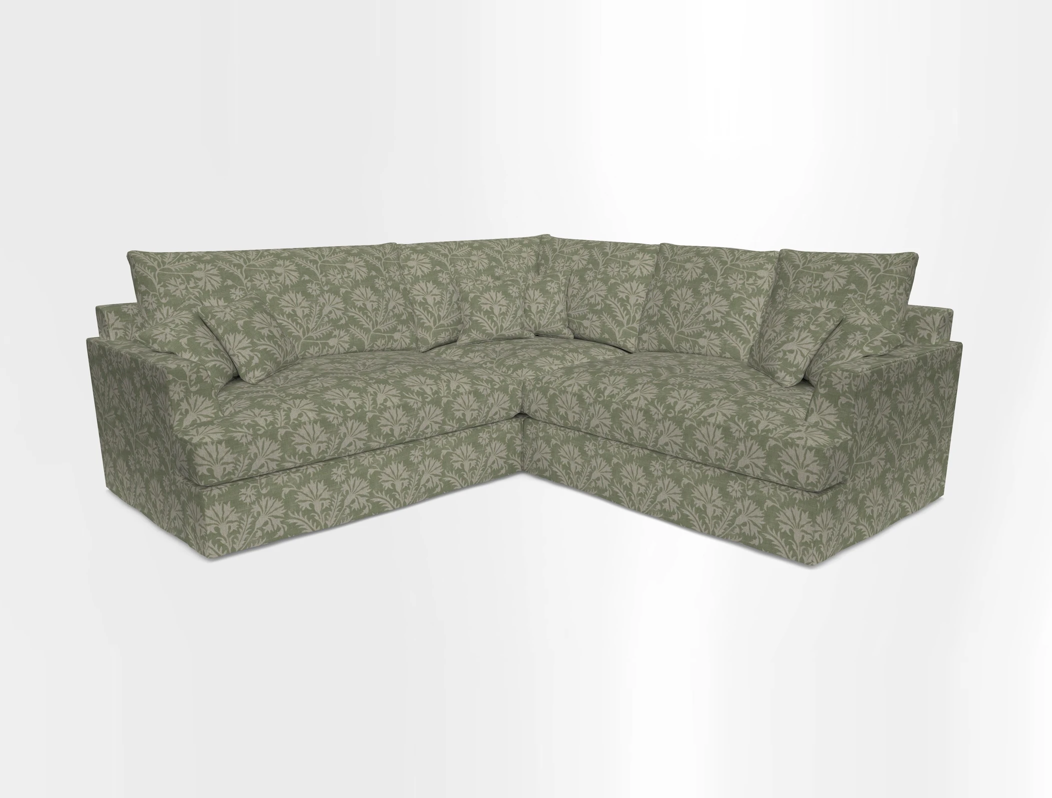Slingsby Small Fitted Cover Corner Unit LHF & RHF in Two Tone Plain Biscuit.  Loose cover version available