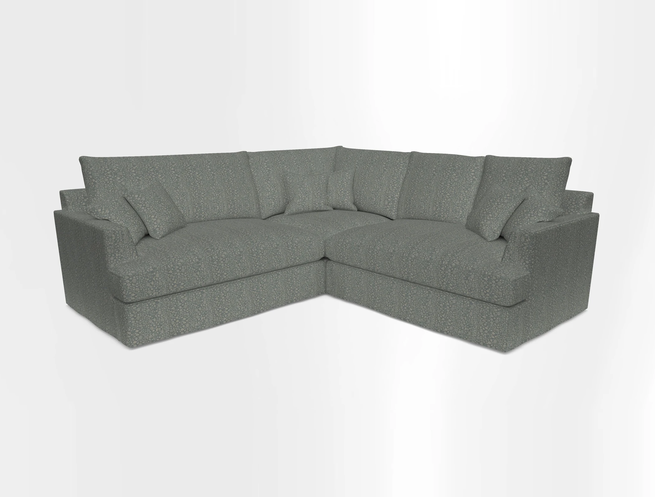 Slingsby Small Fitted Cover Corner Unit LHF & RHF in Two Tone Plain Biscuit.  Loose cover version available