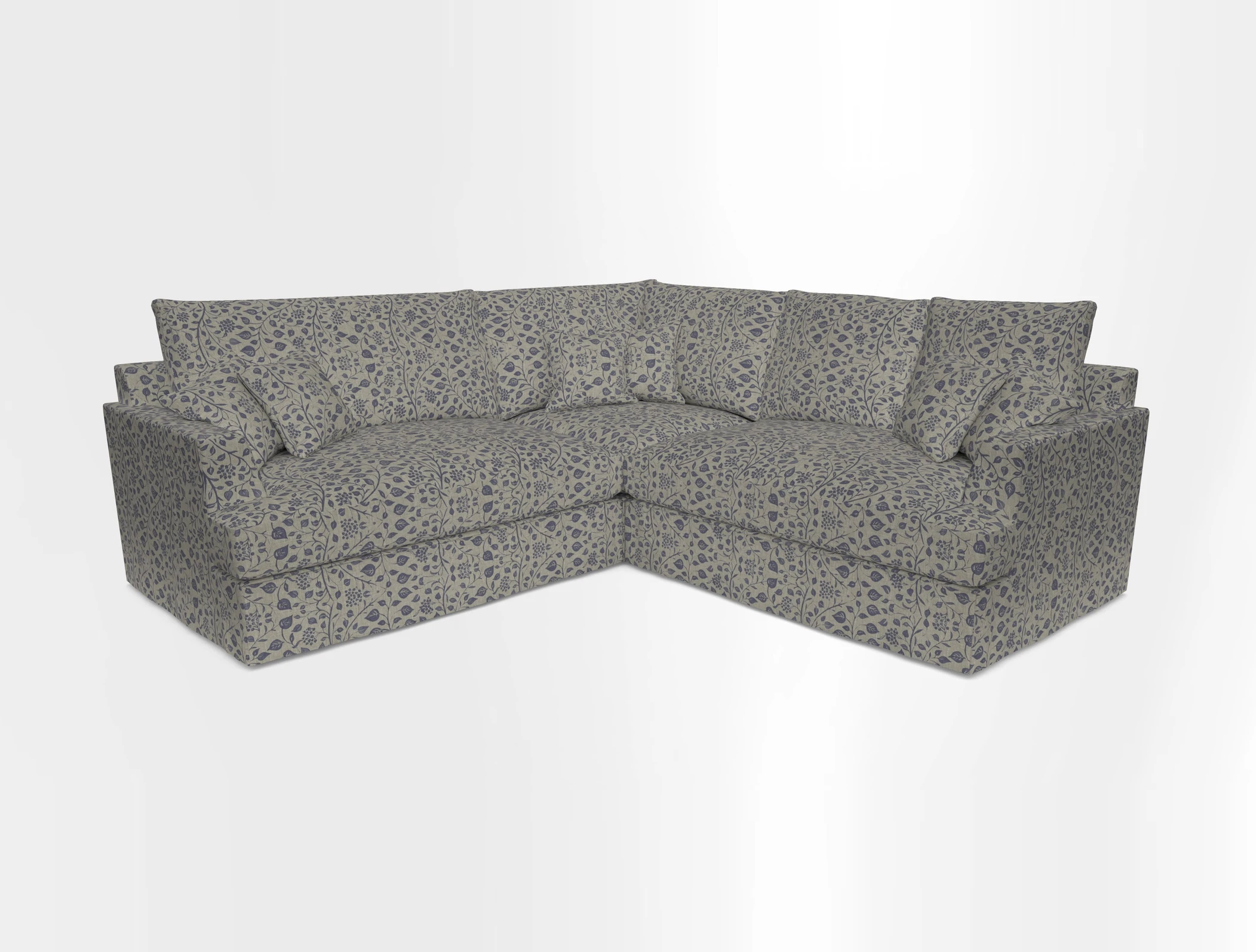 Slingsby Small Fitted Cover Corner Unit LHF & RHF in Two Tone Plain Biscuit.  Loose cover version available