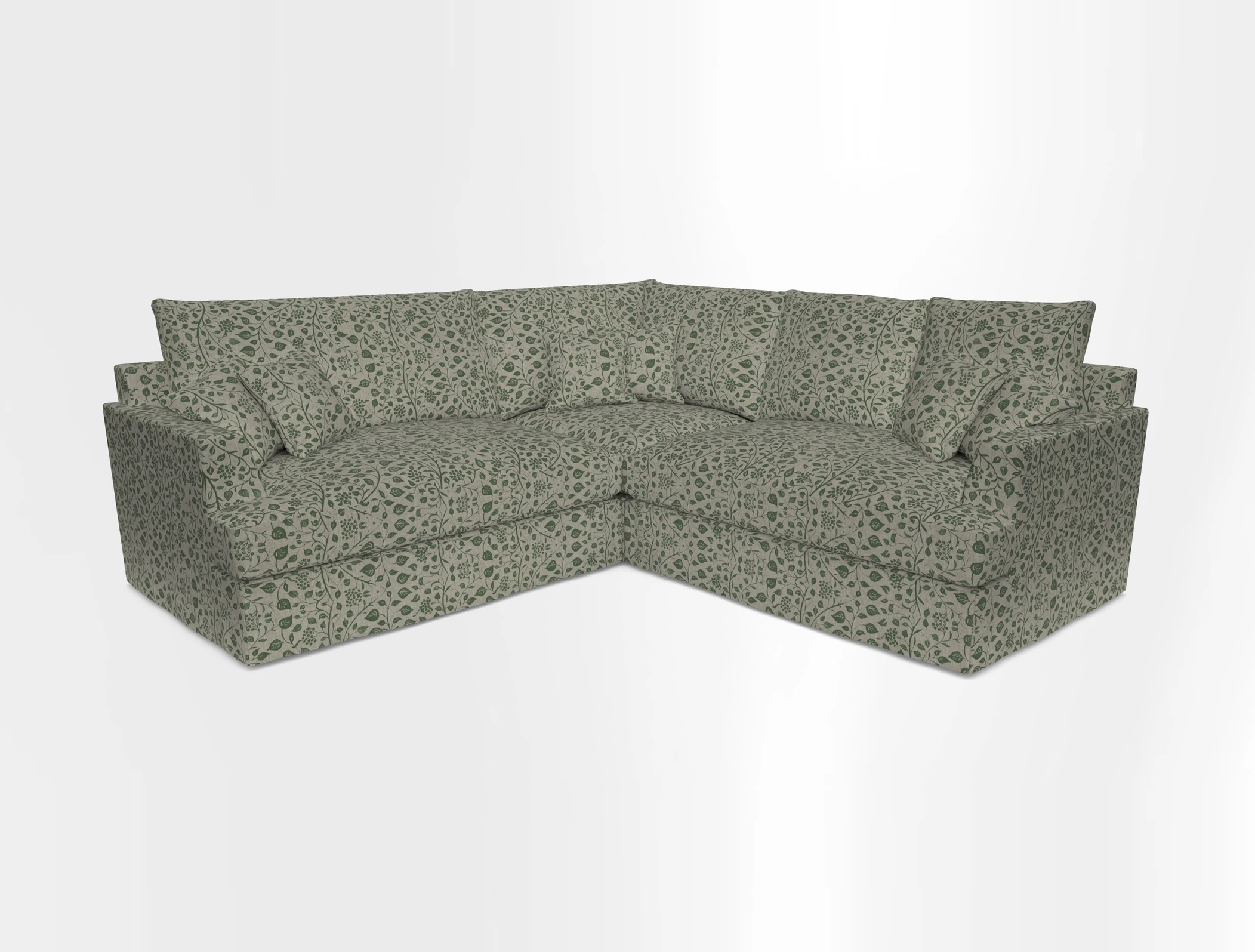 Slingsby Small Fitted Cover Corner Unit LHF & RHF in Two Tone Plain Biscuit.  Loose cover version available