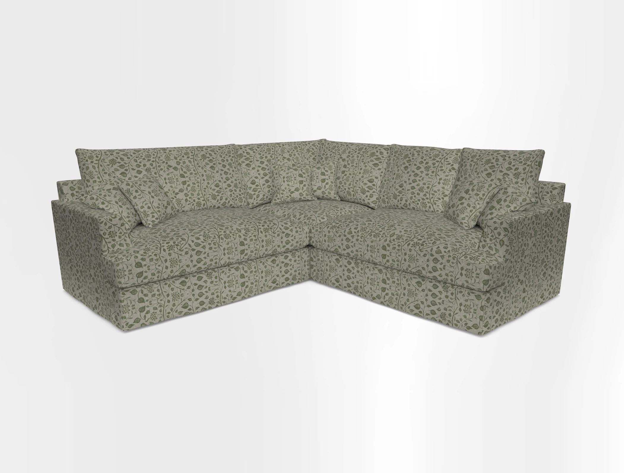 Slingsby Small Fitted Cover Corner Unit LHF & RHF in Two Tone Plain Biscuit.  Loose cover version available