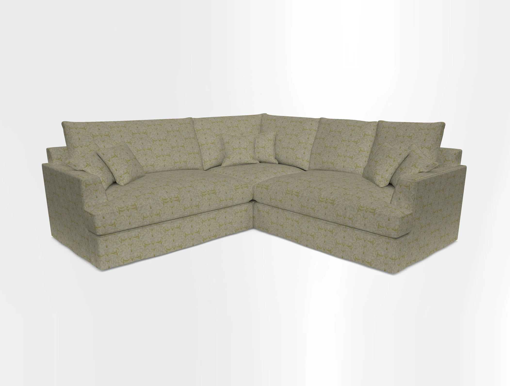 Slingsby Small Fitted Cover Corner Unit LHF & RHF in Two Tone Plain Biscuit.  Loose cover version available