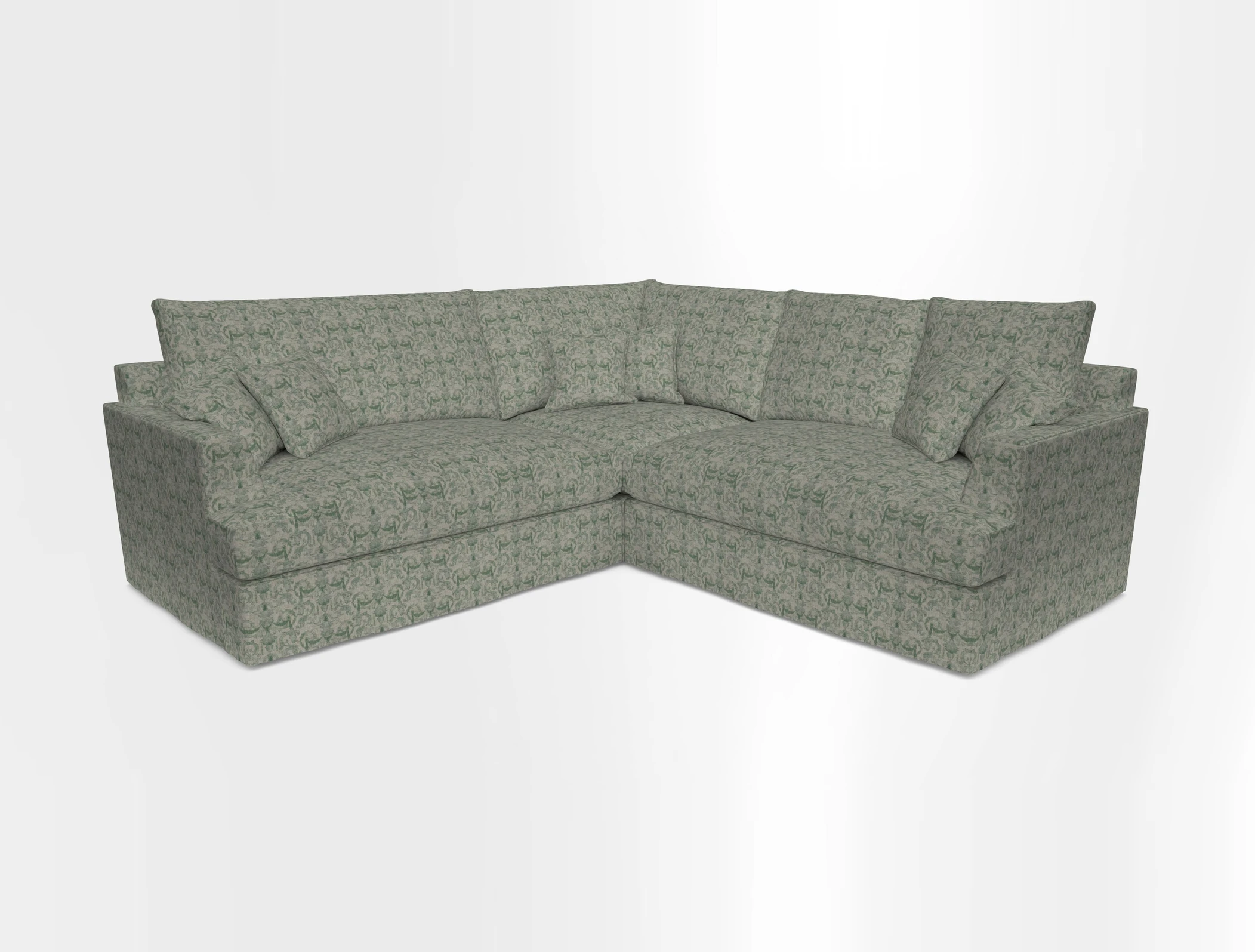 Slingsby Small Fitted Cover Corner Unit LHF & RHF in Two Tone Plain Biscuit.  Loose cover version available