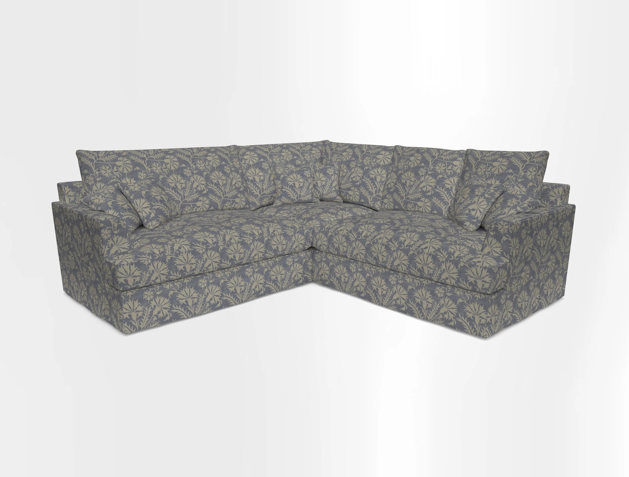 Slingsby Small Fitted Cover Corner Unit LHF & RHF in Two Tone Plain Biscuit.  Loose cover version available