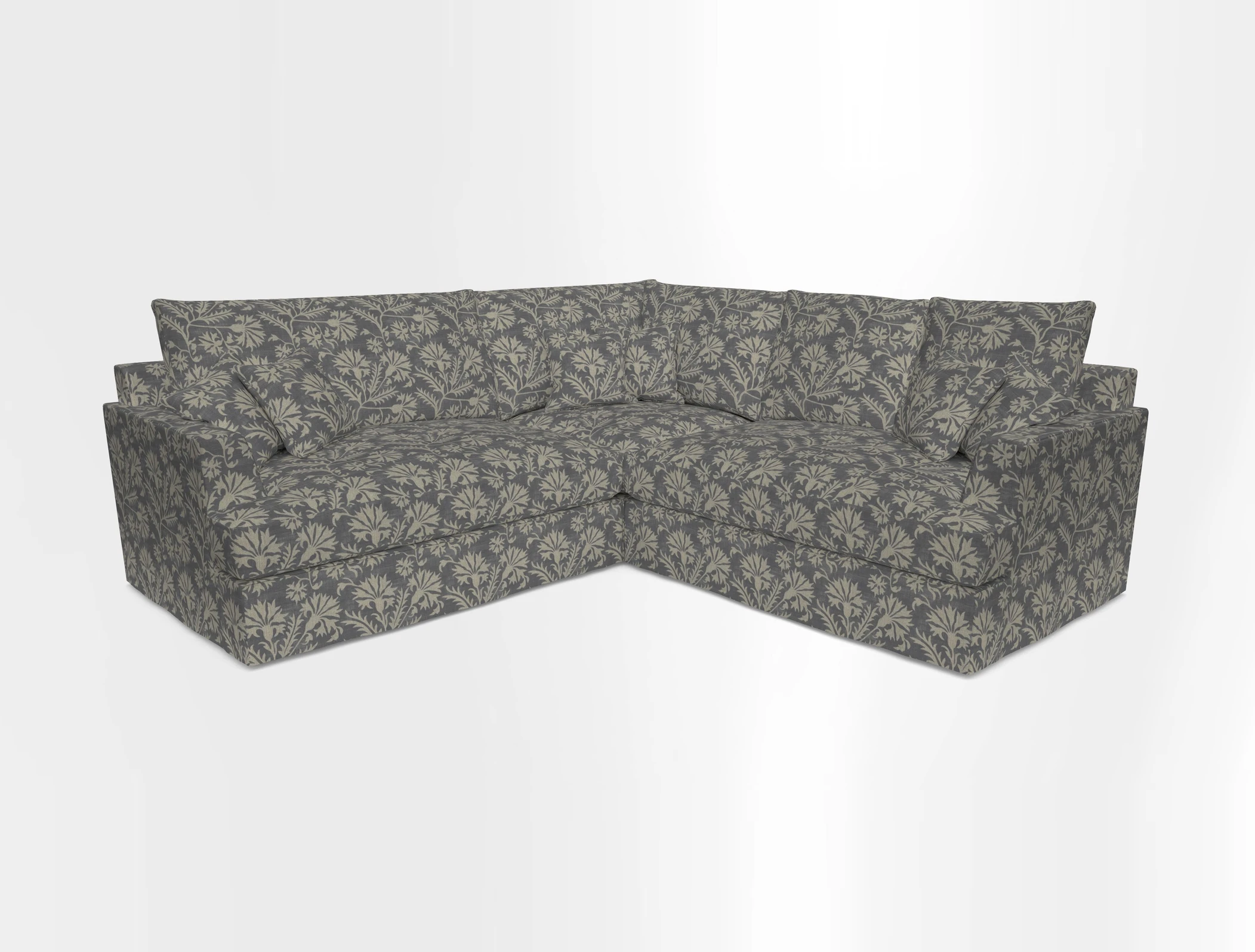 Slingsby Small Fitted Cover Corner Unit LHF & RHF in Two Tone Plain Biscuit.  Loose cover version available