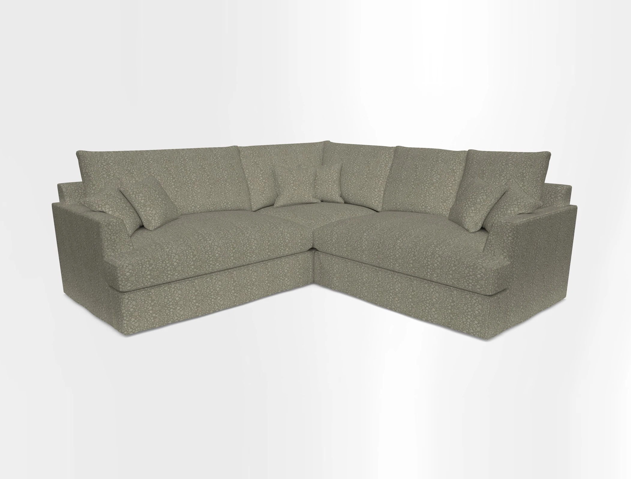 Slingsby Small Fitted Cover Corner Unit LHF & RHF in Two Tone Plain Biscuit.  Loose cover version available
