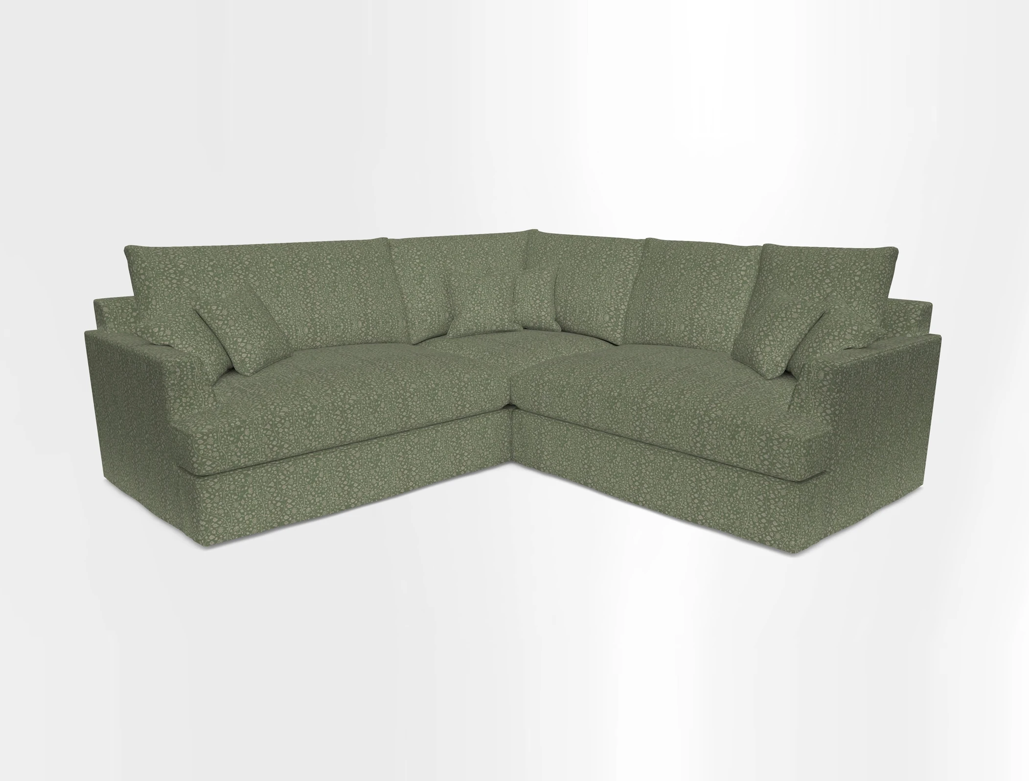 Slingsby Small Fitted Cover Corner Unit LHF & RHF in Two Tone Plain Biscuit.  Loose cover version available