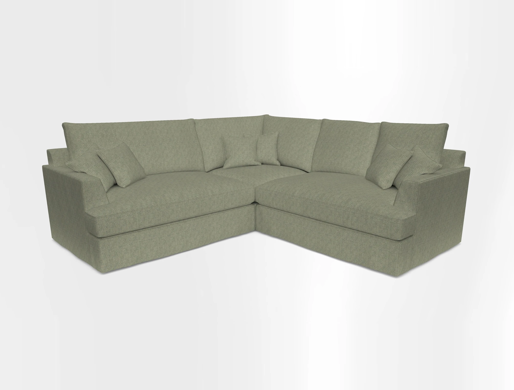 Slingsby Small Fitted Cover Corner Unit LHF & RHF in Two Tone Plain Biscuit.  Loose cover version available