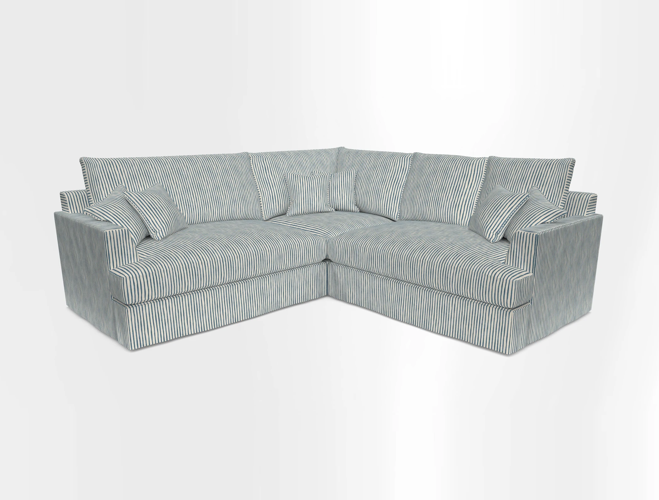 Slingsby Small Fitted Cover Corner Unit LHF & RHF in Two Tone Plain Biscuit.  Loose cover version available