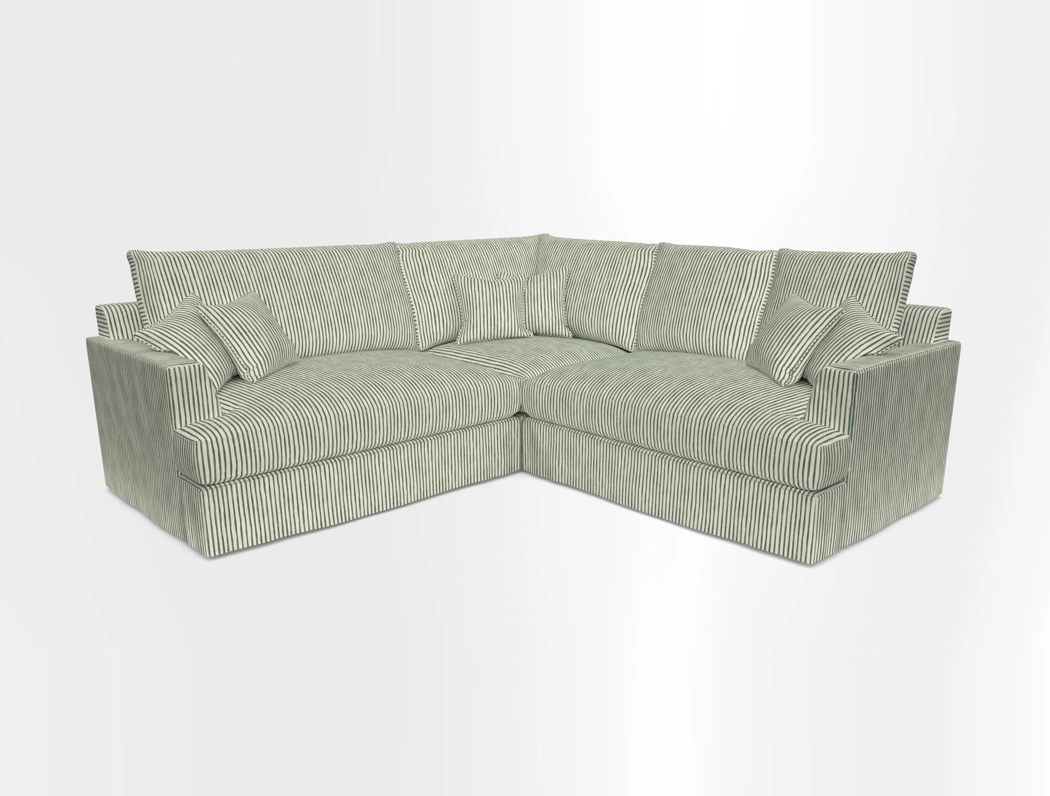 Slingsby Small Fitted Cover Corner Unit LHF & RHF in Two Tone Plain Biscuit.  Loose cover version available