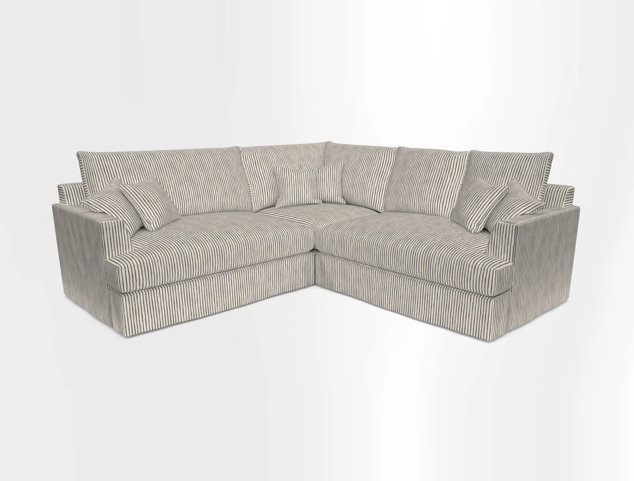Slingsby Small Fitted Cover Corner Unit LHF & RHF in Two Tone Plain Biscuit.  Loose cover version available