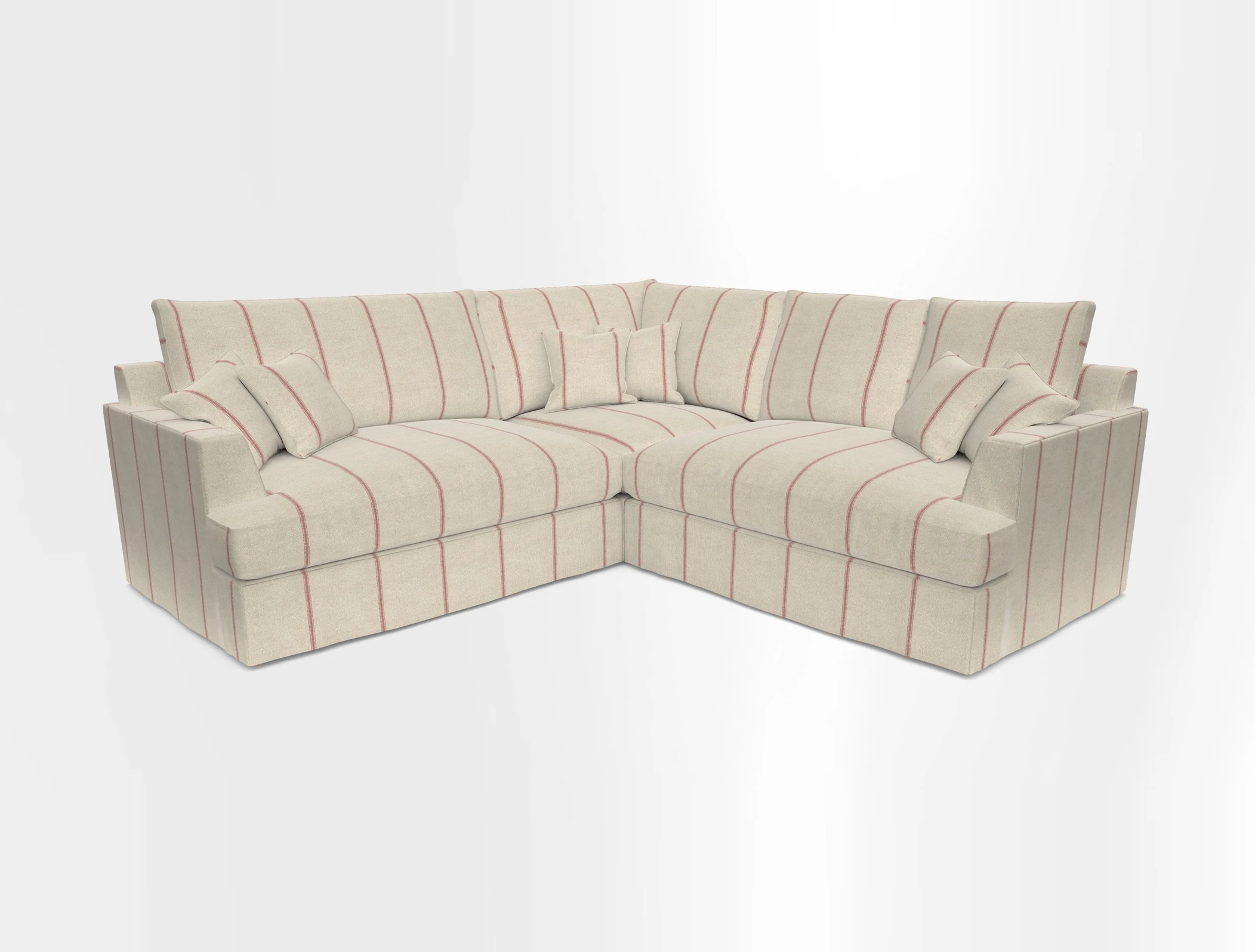 Slingsby Small Fitted Cover Corner Unit LHF & RHF in Two Tone Plain Biscuit.  Loose cover version available