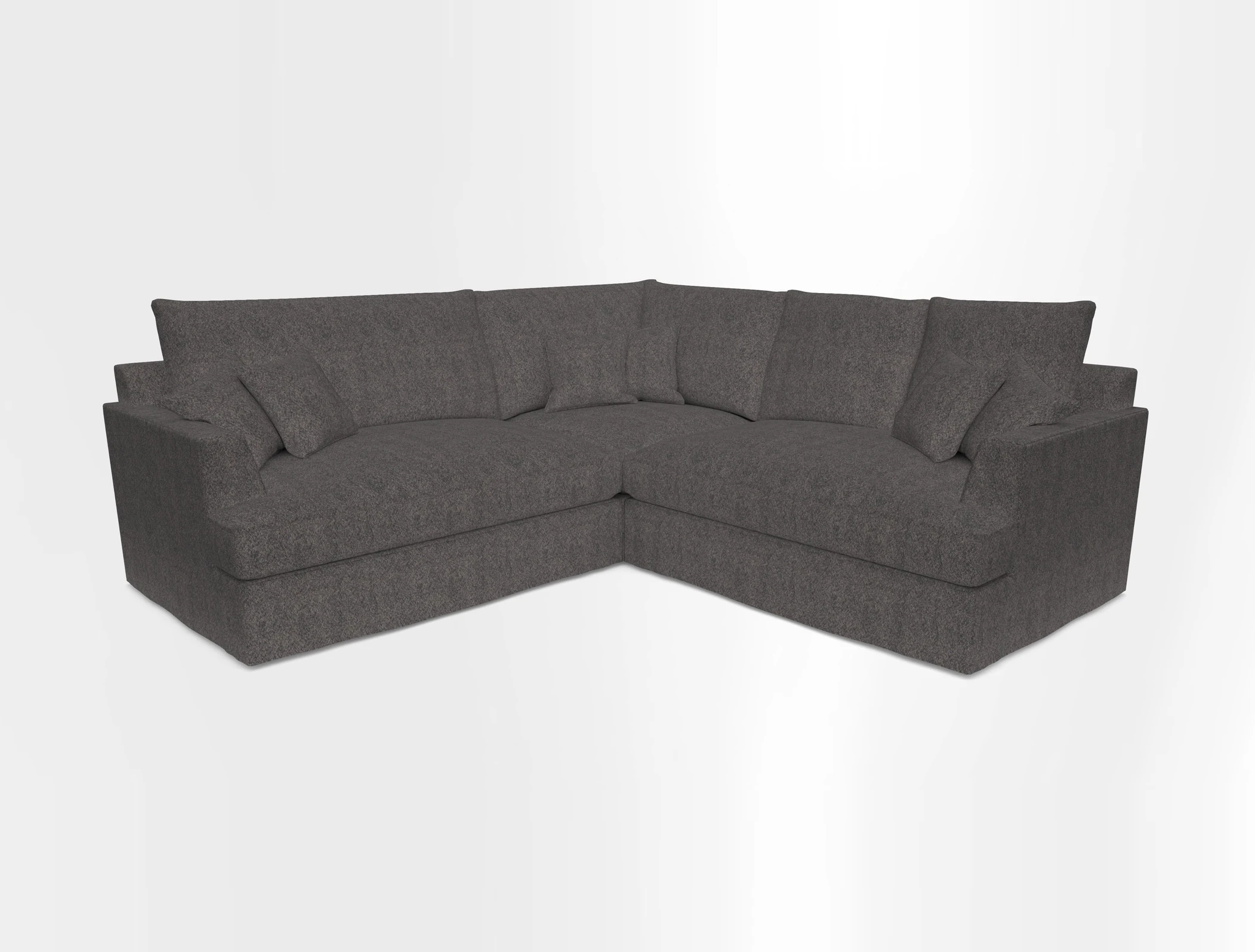 Slingsby Small Fitted Cover Corner Unit LHF & RHF in Two Tone Plain Biscuit.  Loose cover version available