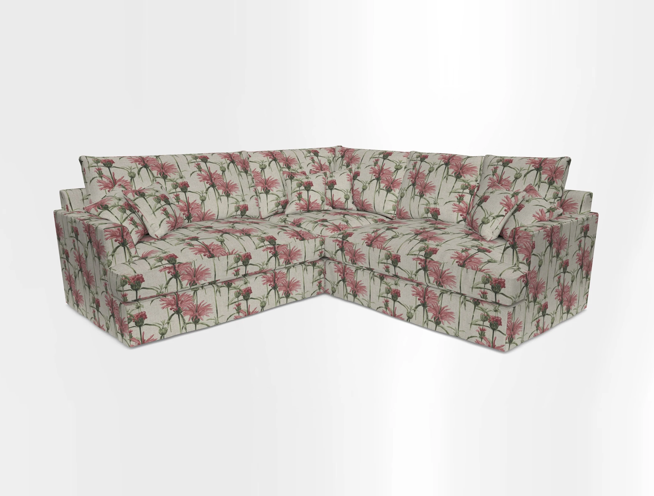 Slingsby Small Fitted Cover Corner Unit LHF & RHF in Two Tone Plain Biscuit.  Loose cover version available