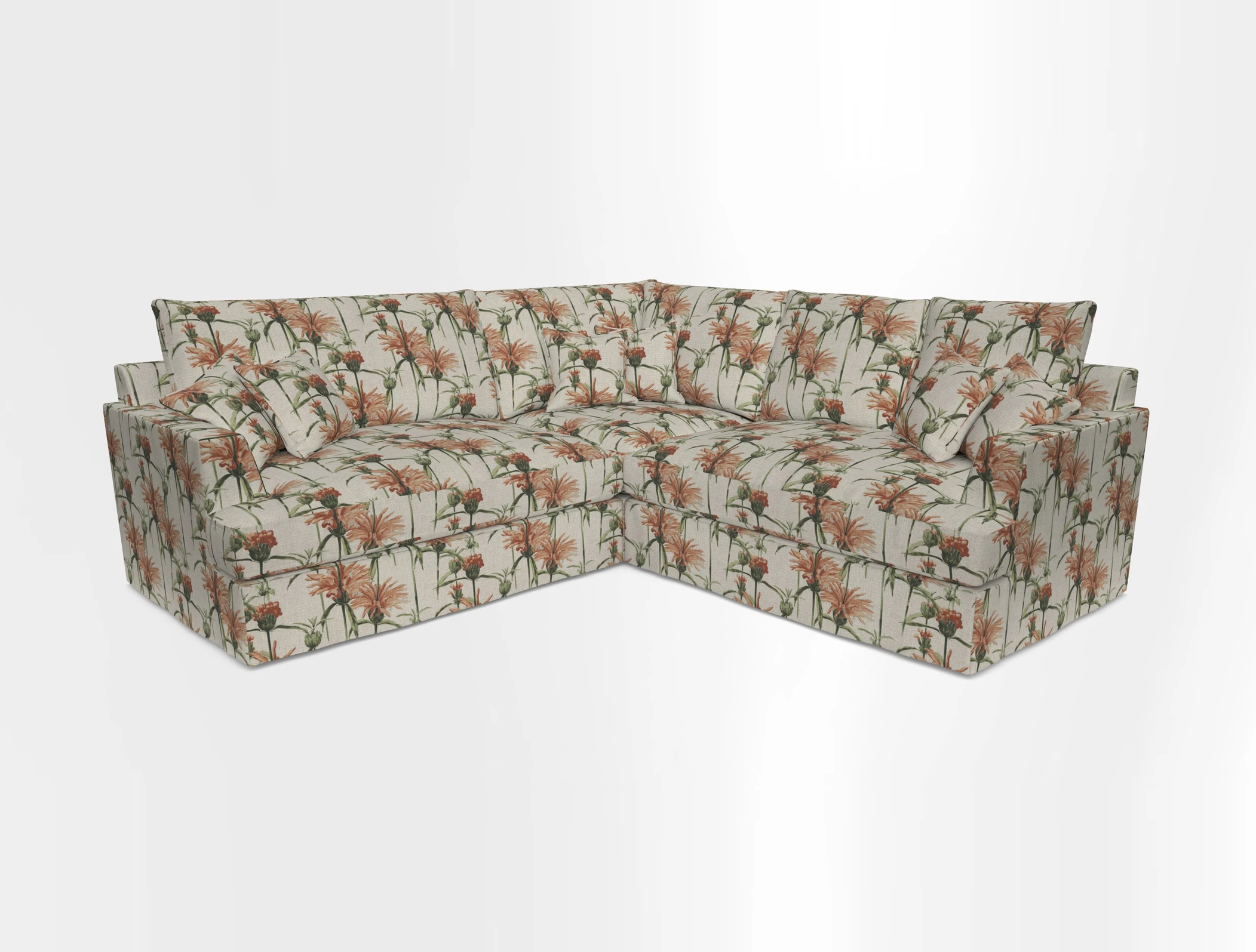 Slingsby Small Fitted Cover Corner Unit LHF & RHF in Two Tone Plain Biscuit.  Loose cover version available
