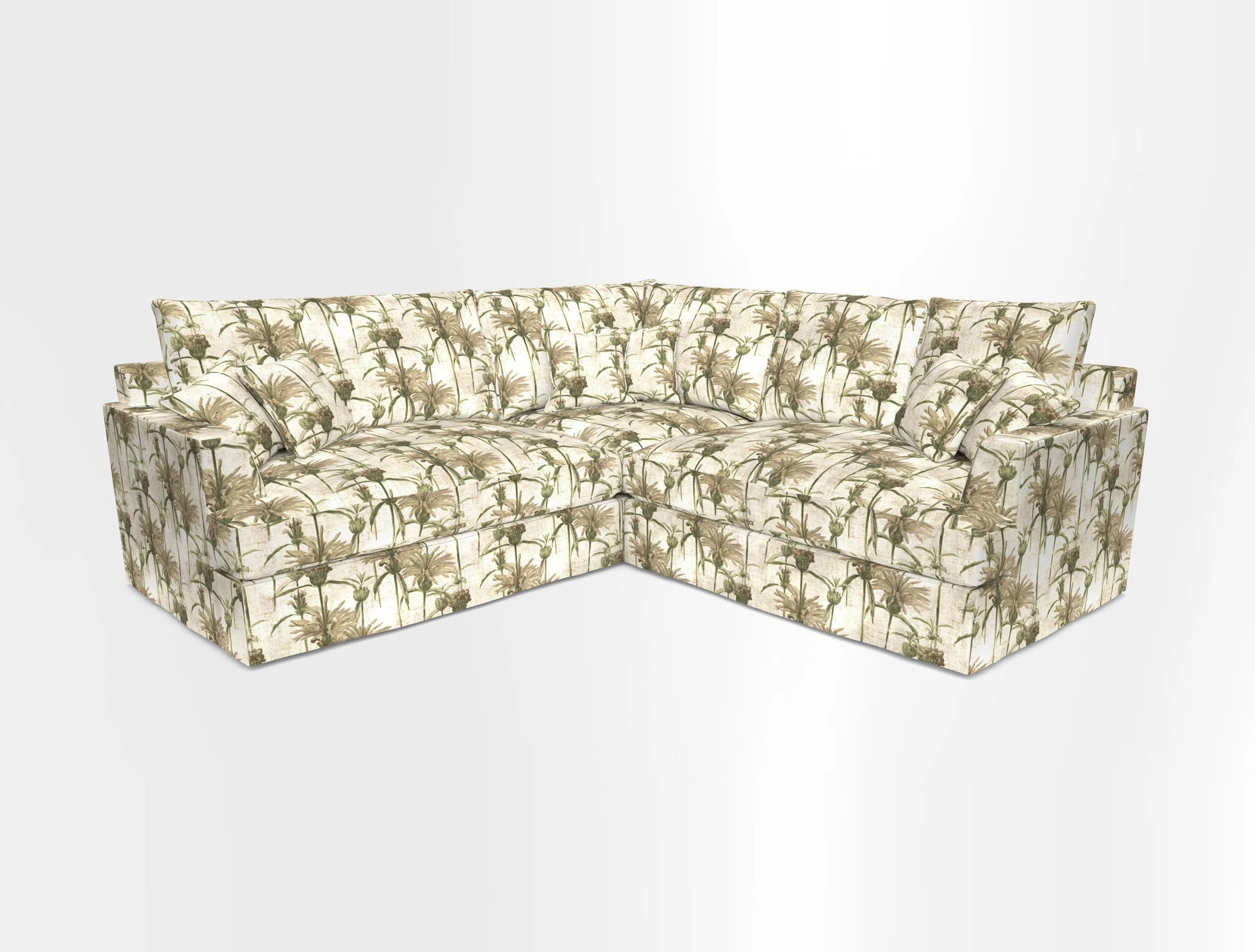 Slingsby Small Fitted Cover Corner Unit LHF & RHF in Two Tone Plain Biscuit.  Loose cover version available