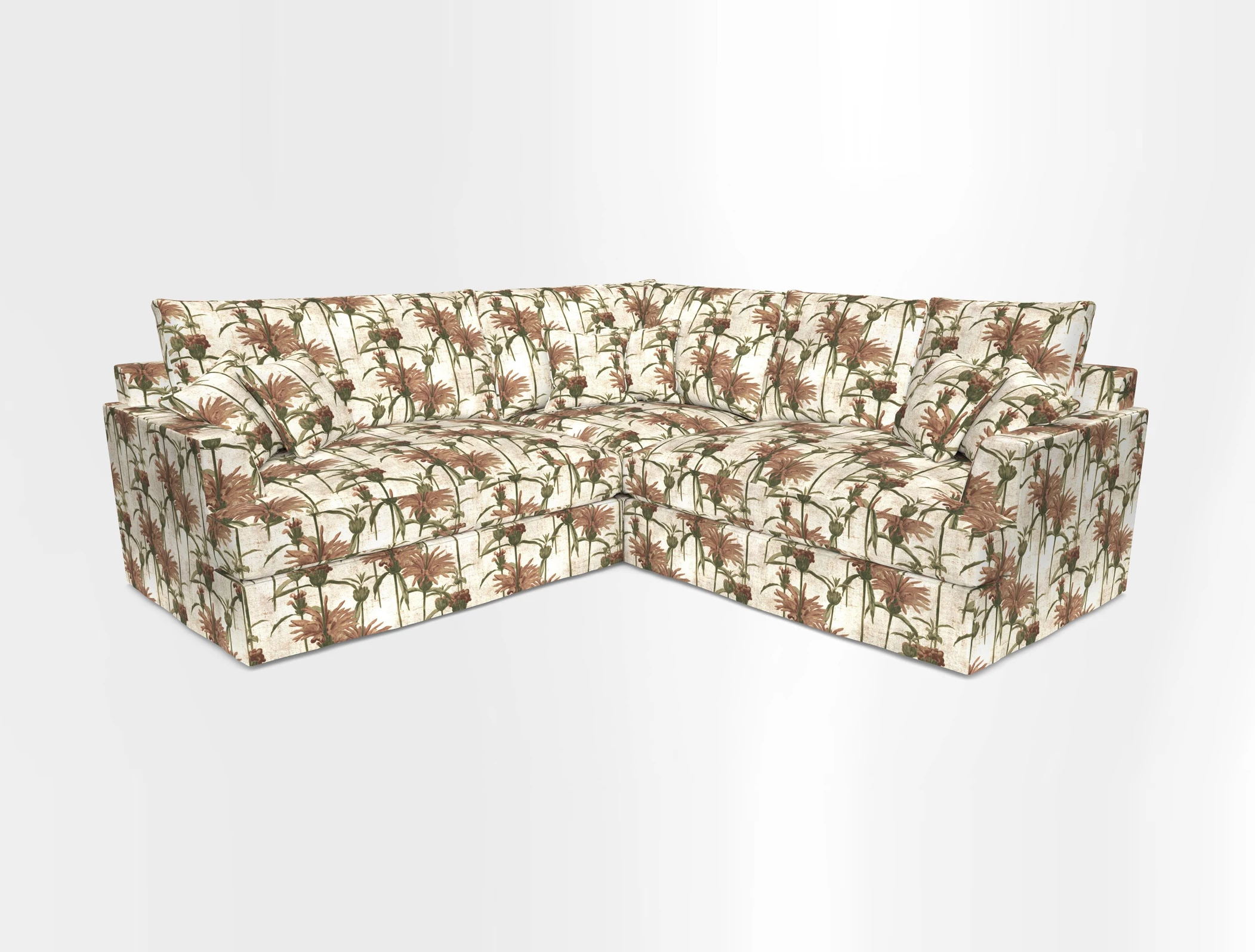 Slingsby Small Fitted Cover Corner Unit LHF & RHF in Two Tone Plain Biscuit.  Loose cover version available