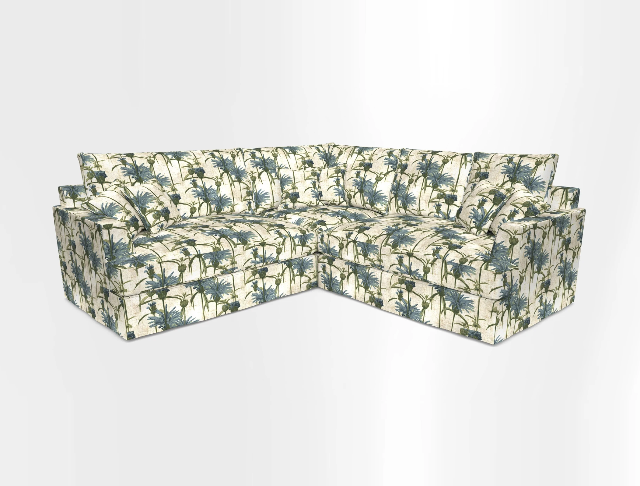 Slingsby Small Fitted Cover Corner Unit LHF & RHF in Two Tone Plain Biscuit.  Loose cover version available