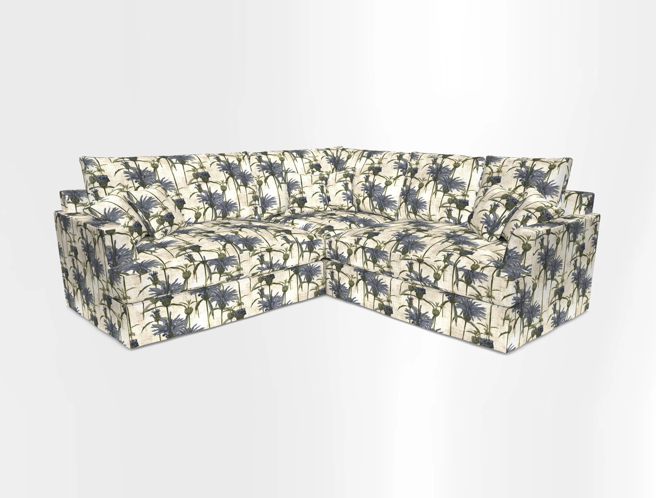 Slingsby Small Fitted Cover Corner Unit LHF & RHF in Two Tone Plain Biscuit.  Loose cover version available