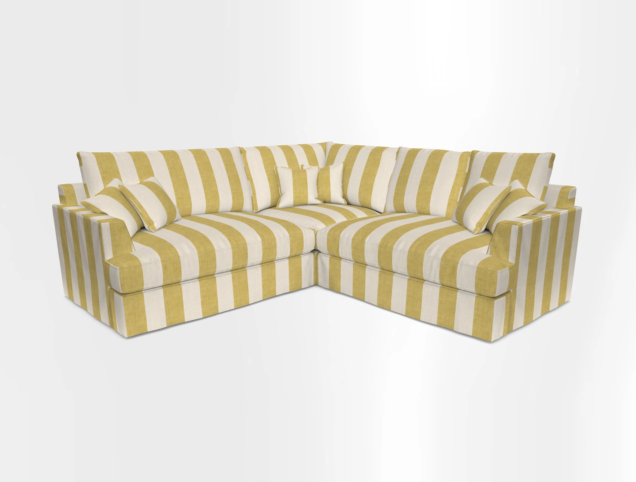 Slingsby Small Fitted Cover Corner Unit LHF & RHF in Two Tone Plain Biscuit.  Loose cover version available