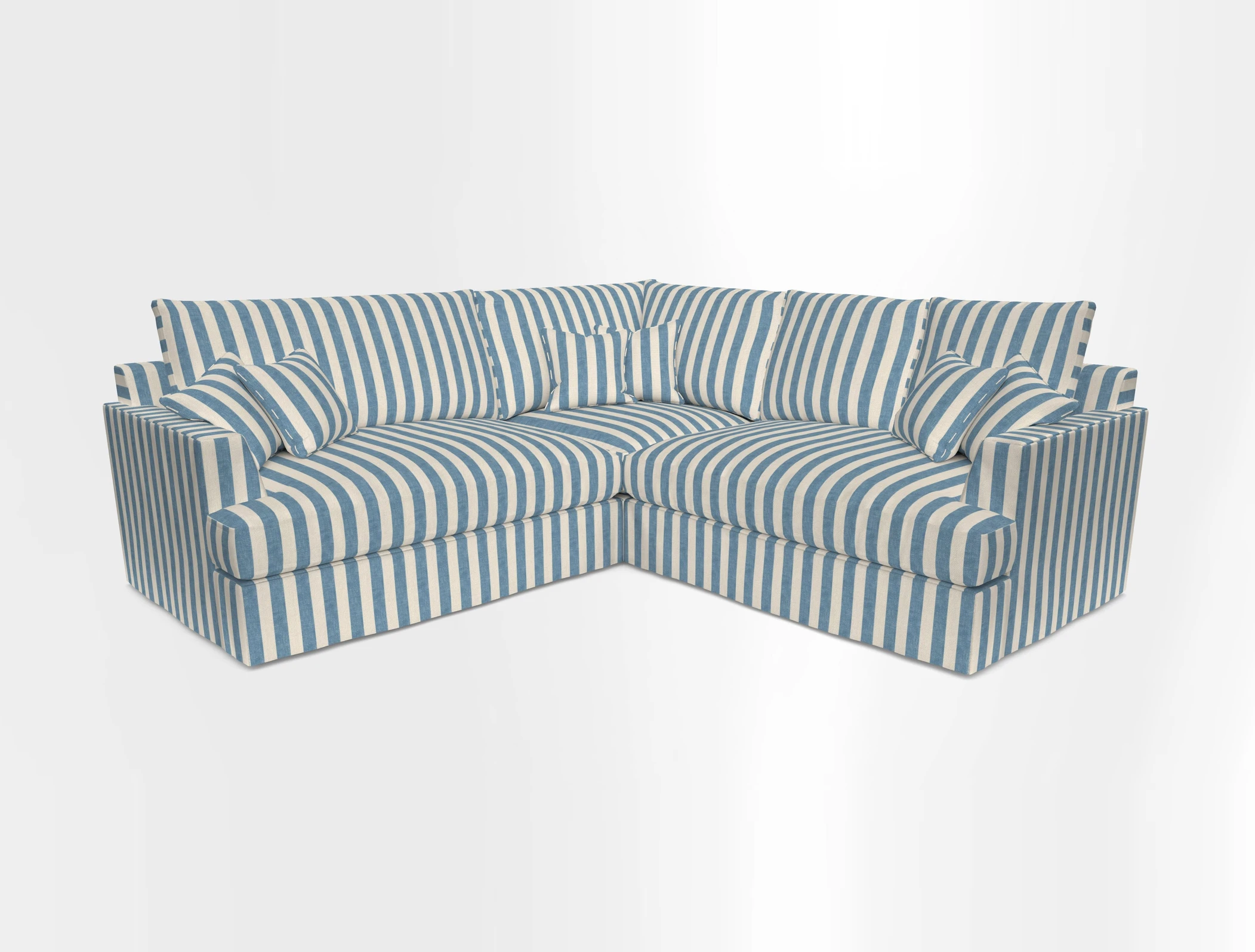 Slingsby Small Fitted Cover Corner Unit LHF & RHF in Two Tone Plain Biscuit.  Loose cover version available