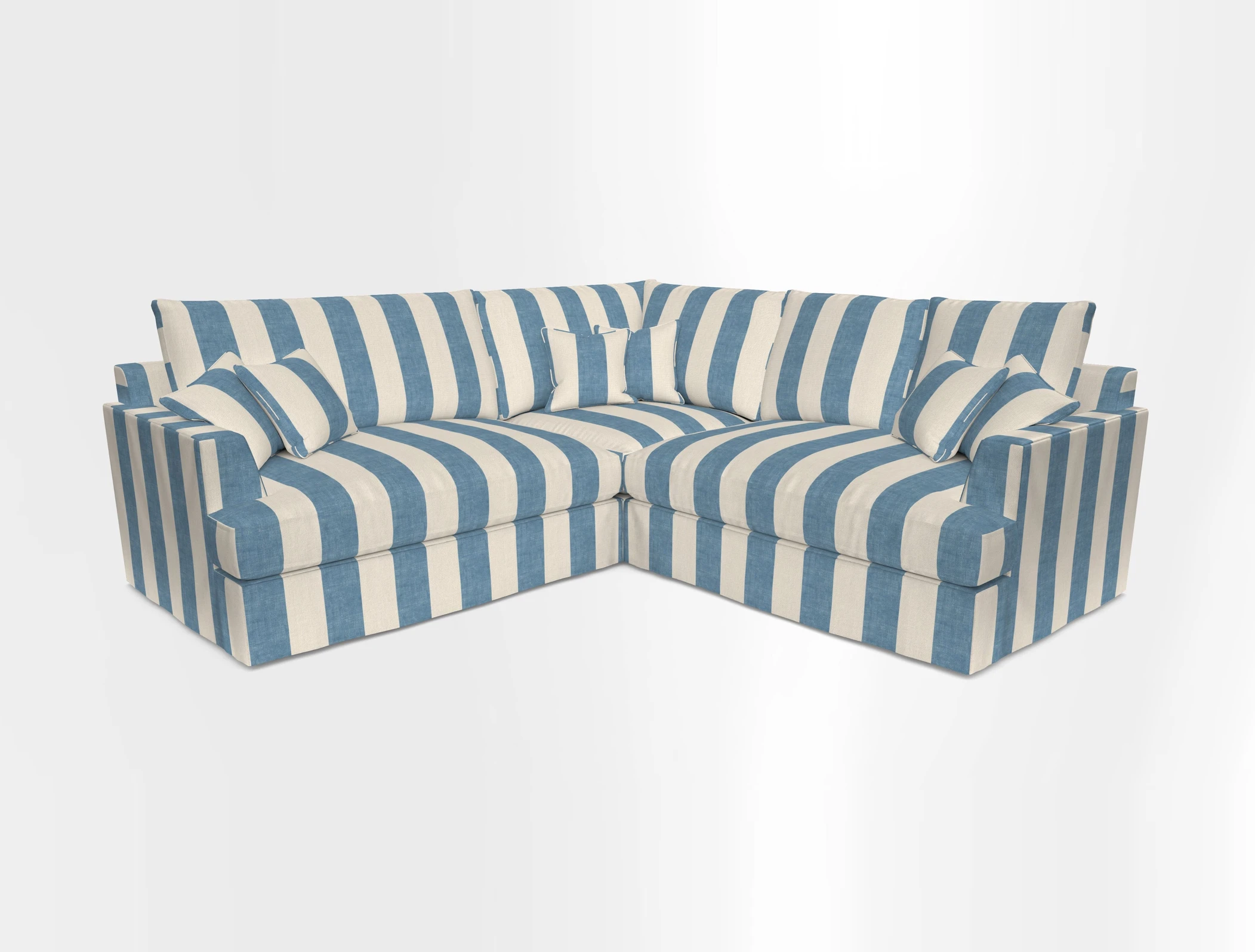 Slingsby Small Fitted Cover Corner Unit LHF & RHF in Two Tone Plain Biscuit.  Loose cover version available