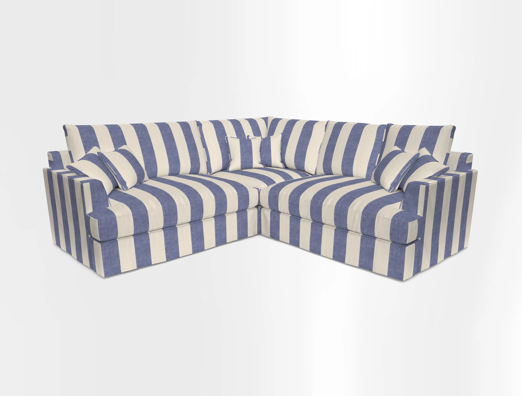 Slingsby Small Fitted Cover Corner Unit LHF & RHF in Two Tone Plain Biscuit.  Loose cover version available