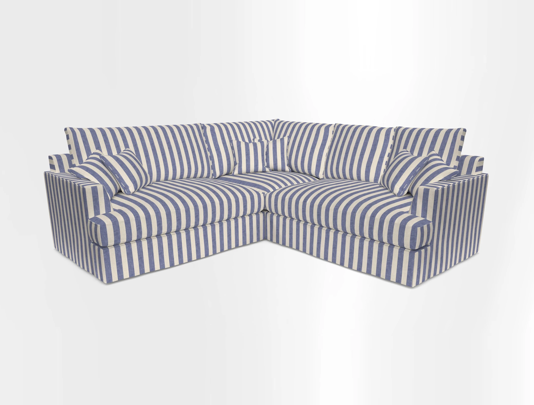 Slingsby Small Fitted Cover Corner Unit LHF & RHF in Two Tone Plain Biscuit.  Loose cover version available