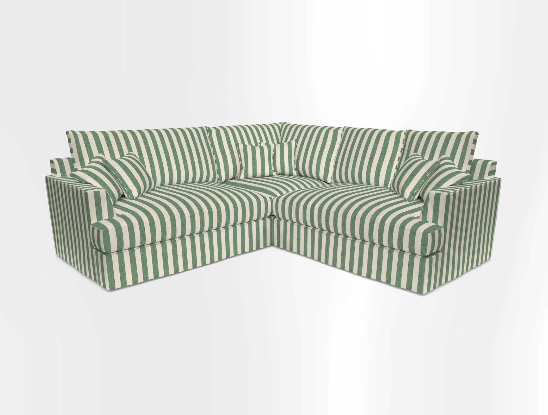 Slingsby Small Fitted Cover Corner Unit LHF & RHF in Two Tone Plain Biscuit.  Loose cover version available