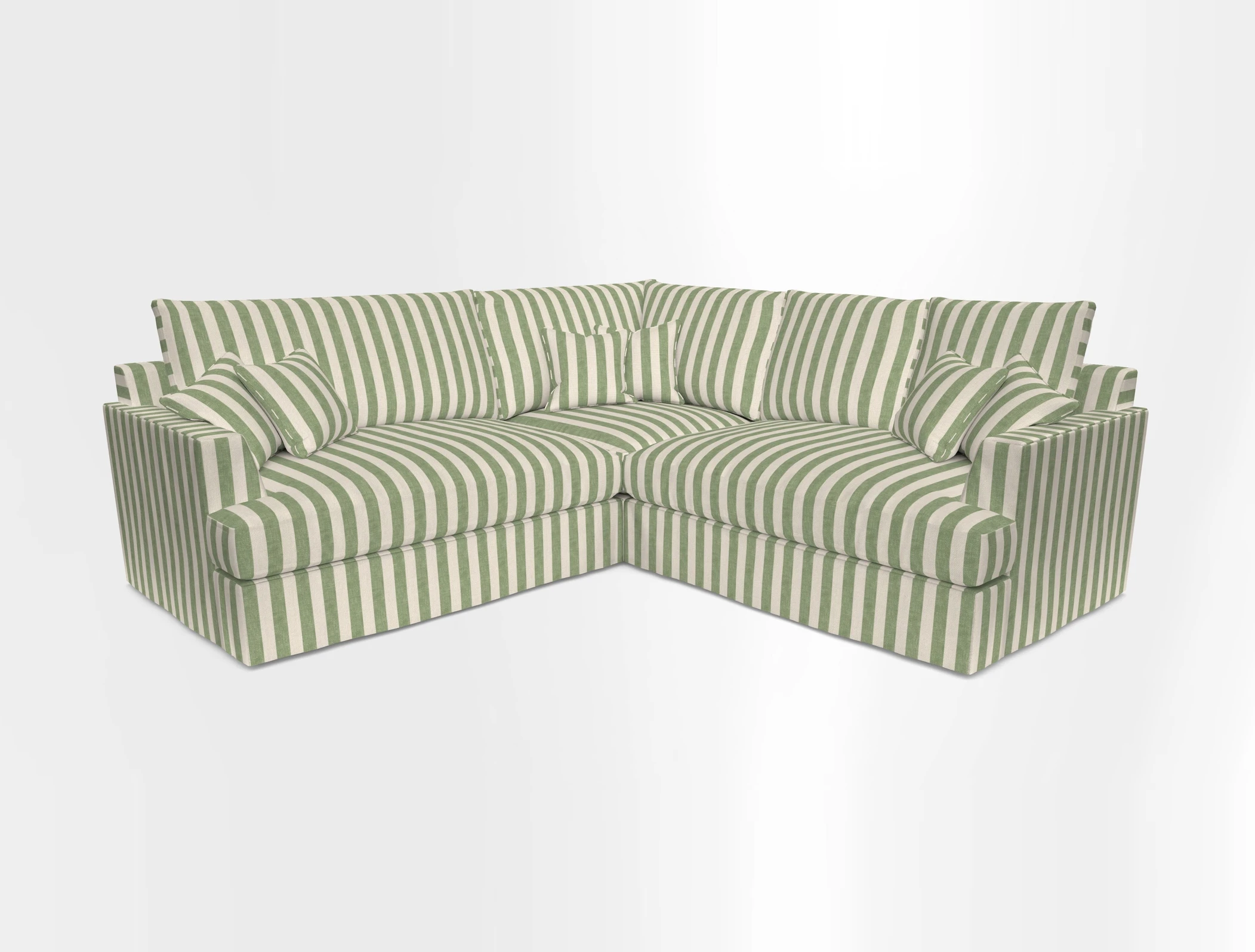 Slingsby Small Fitted Cover Corner Unit LHF & RHF in Two Tone Plain Biscuit.  Loose cover version available